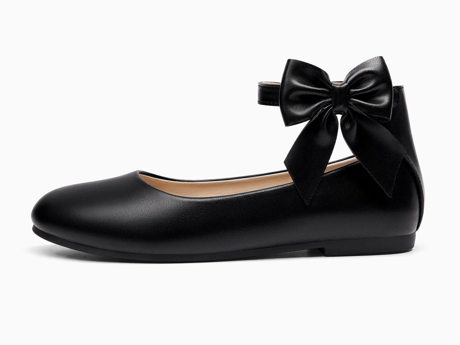 Coutgo Girls Black Dress Shoes Ballet Flats