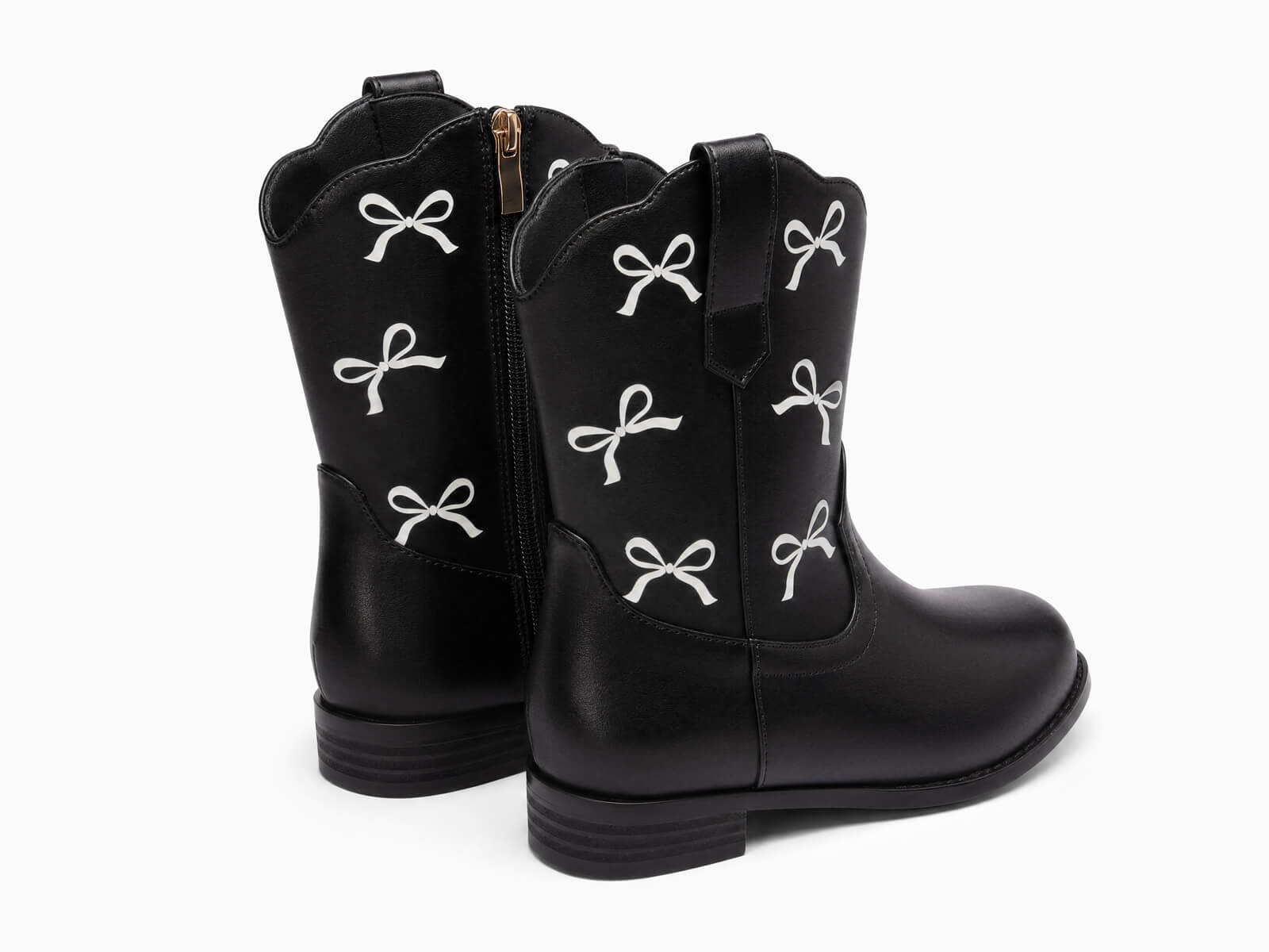 Coutgo Girls Black Cowgirl Western Boots