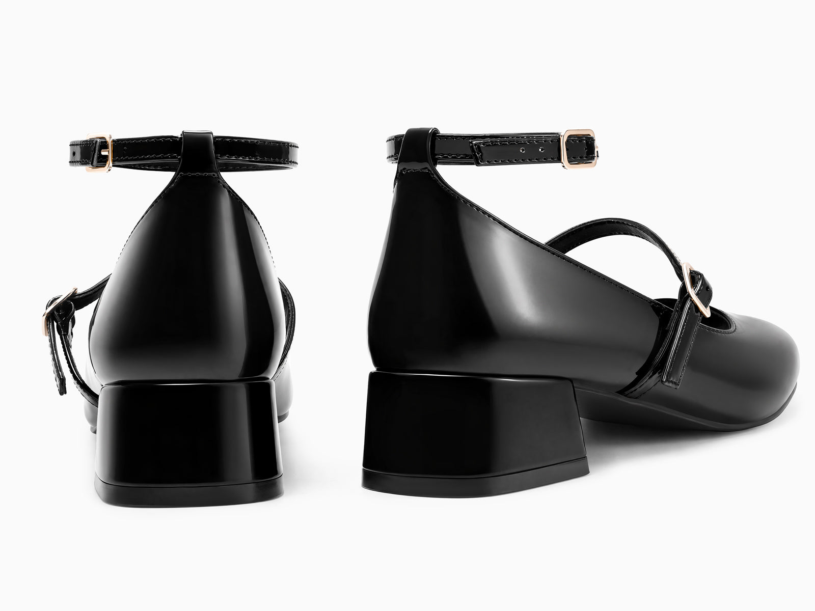 Coutgo Women Black Mary Jane Shoes
