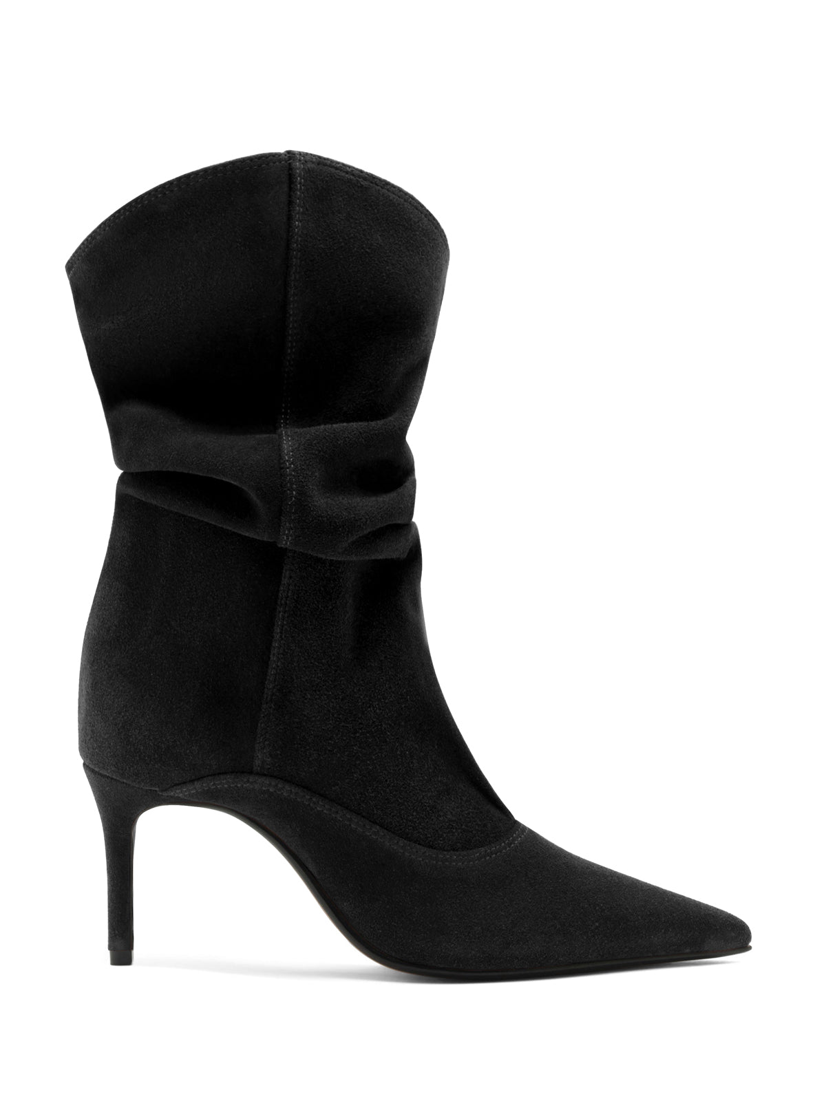 Coutgo Womens Black Mid Calf Booties