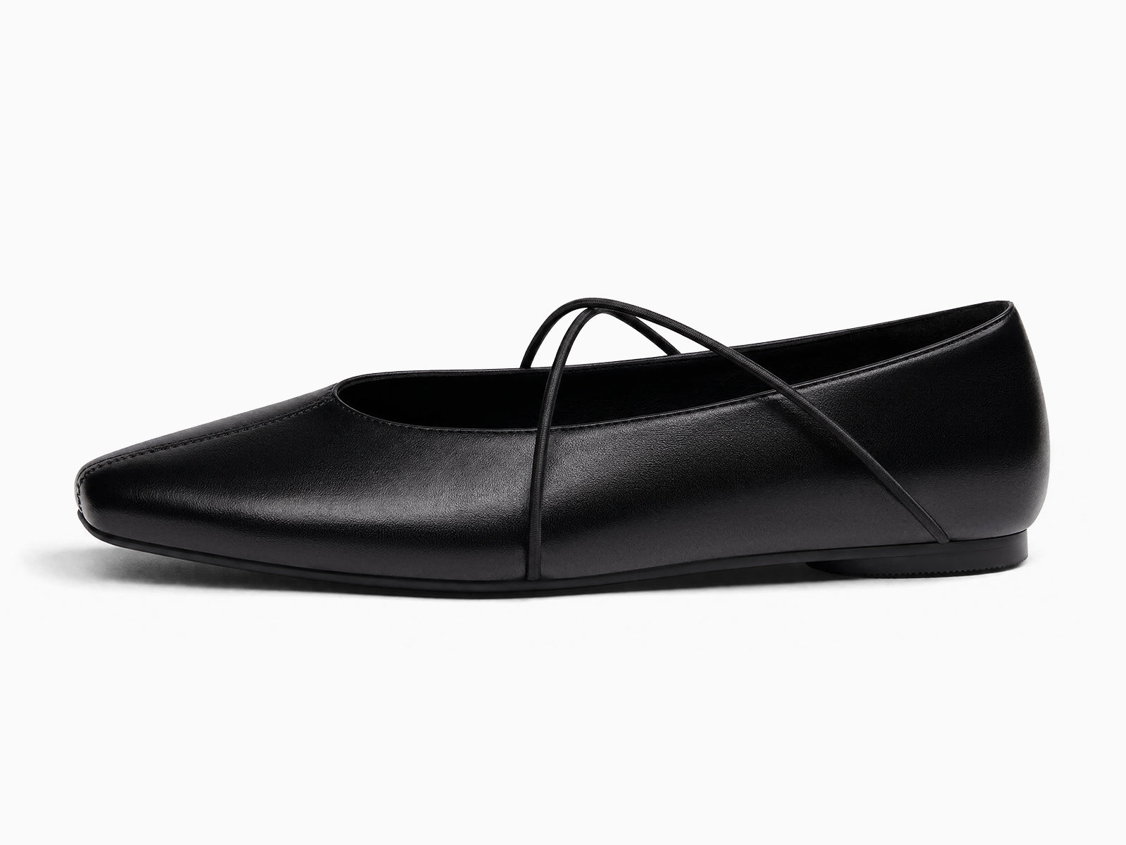 Coutgo Womens Black Ballet Flats