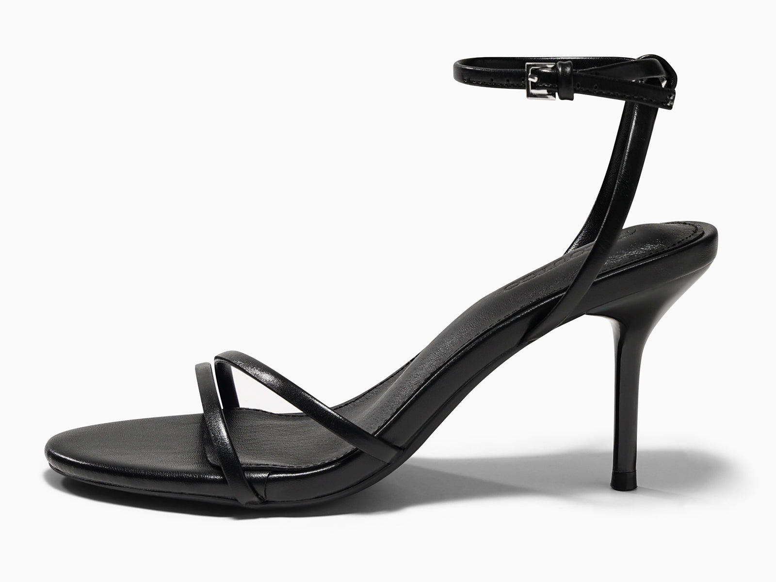 Coutgo Womens Black Strappy High Heels