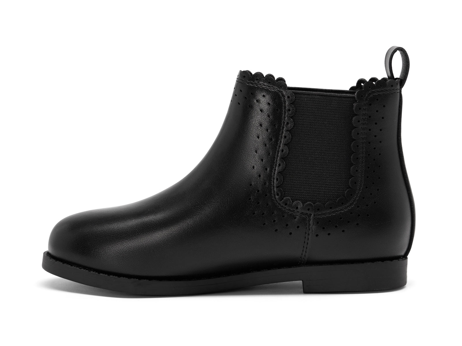 Coutgo Girl PU Black Bow Chelsea Ankle Boots