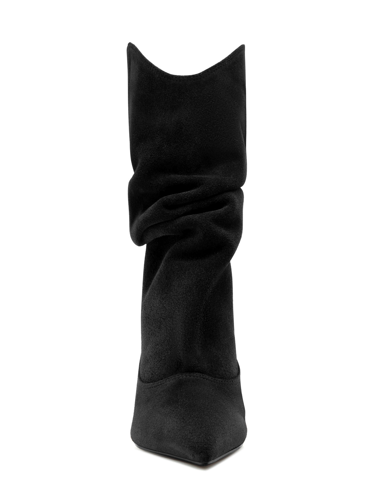 Coutgo Womens Black Mid Calf Booties