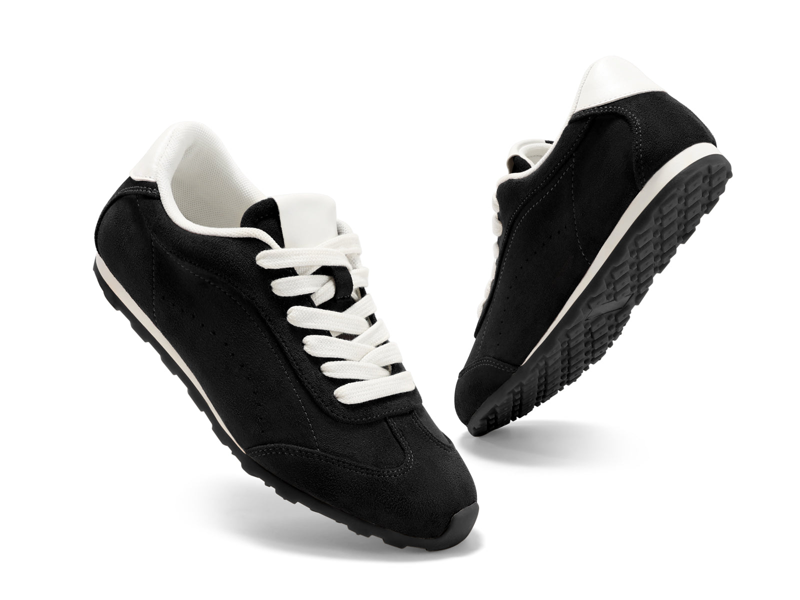 Coutgo Women Black Casual Fashion Sneakers