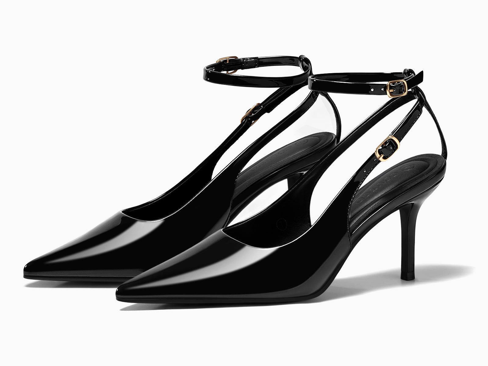 Coutgo Womens Black High Heels