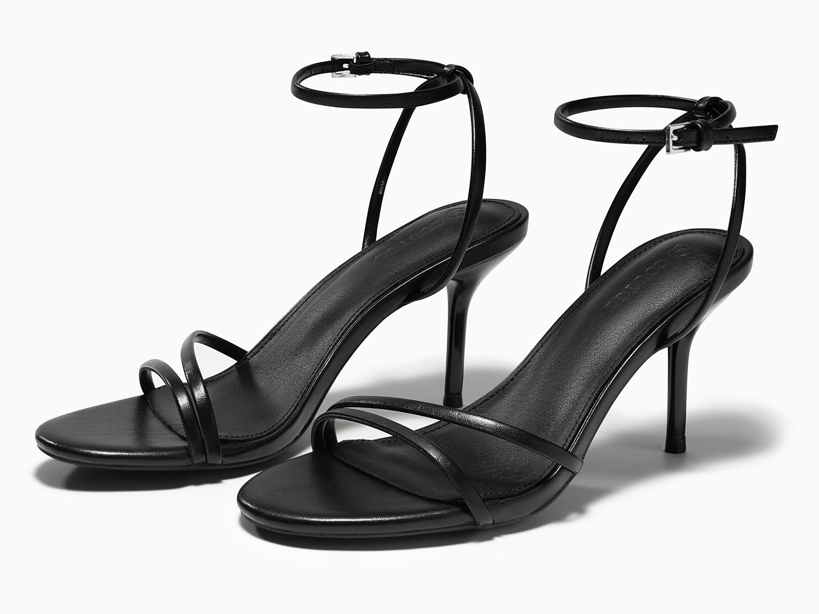 Coutgo Womens Black Strappy High Heels