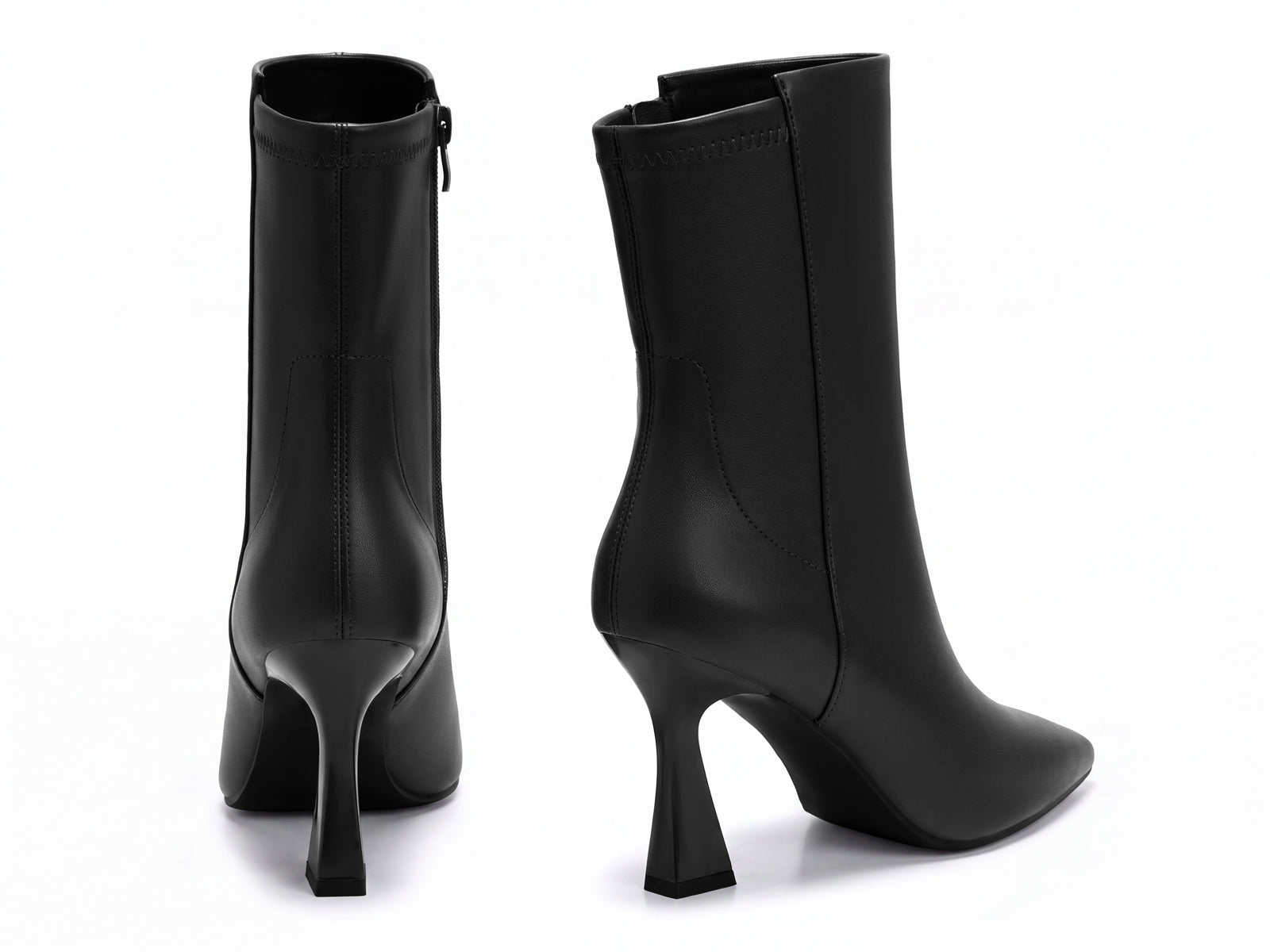Coutgo Black Womens Ankle Boots