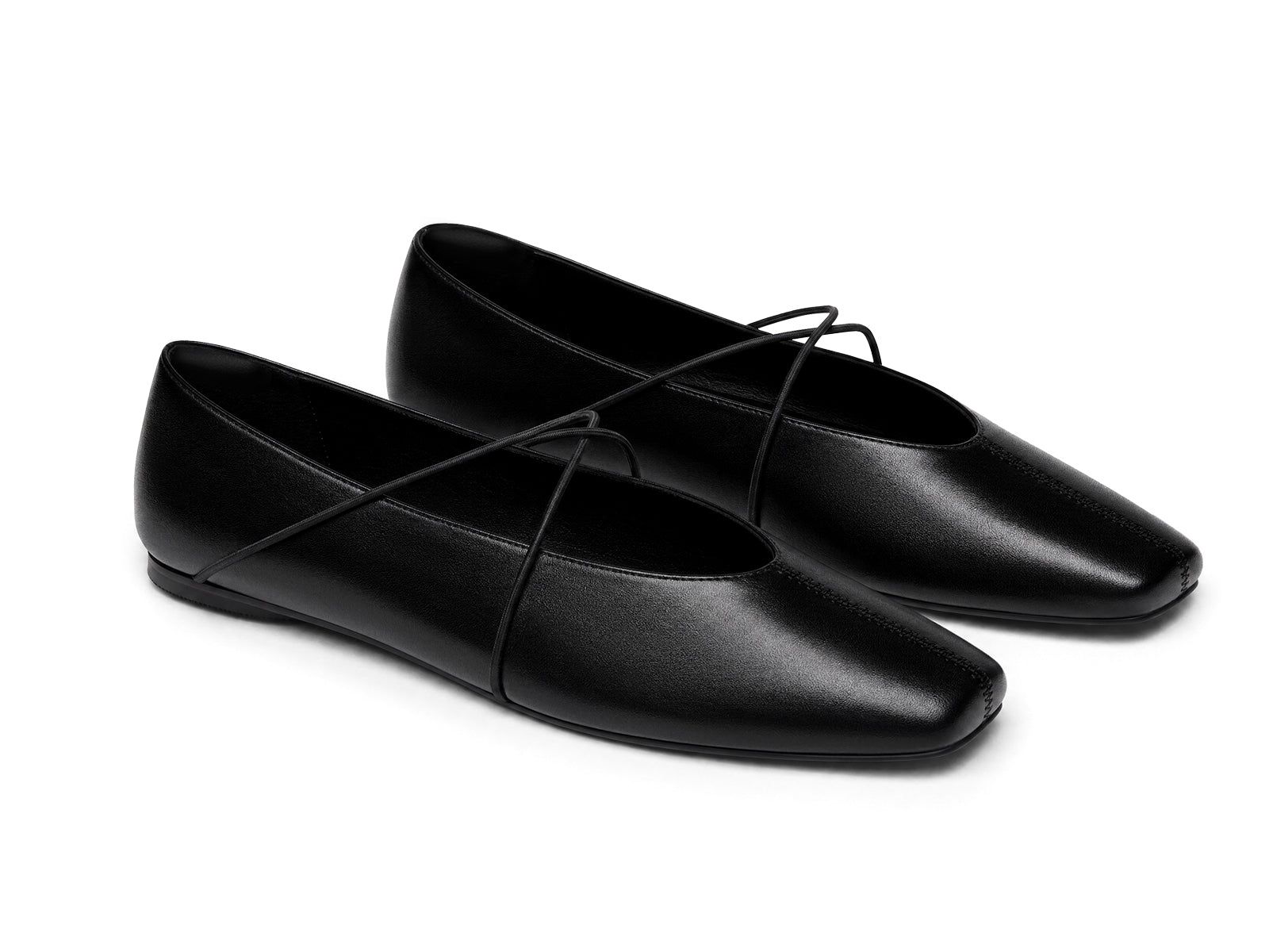 Coutgo Womens Black Ballet Flats