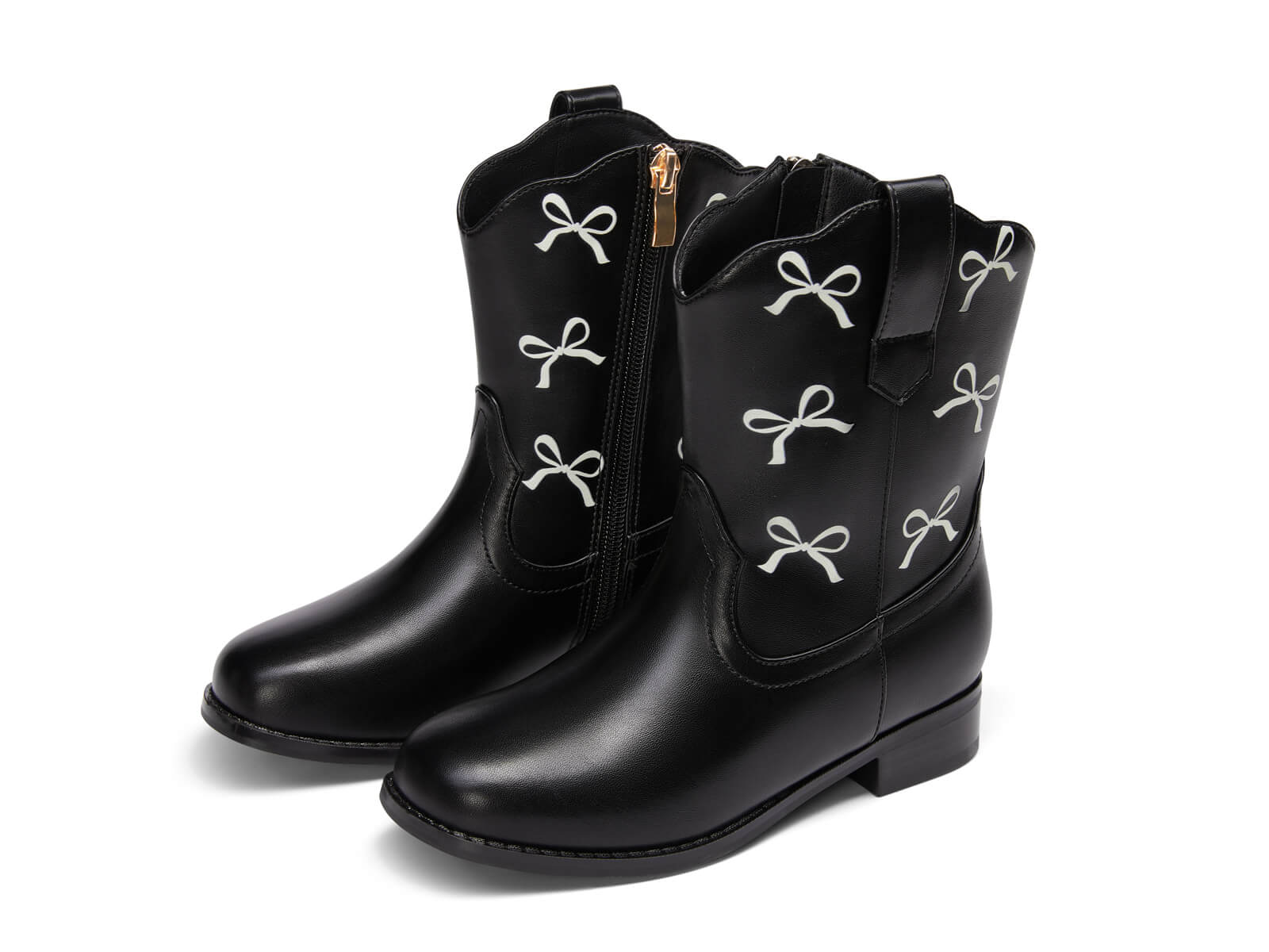 Coutgo Girls Black Cowgirl Western Boots