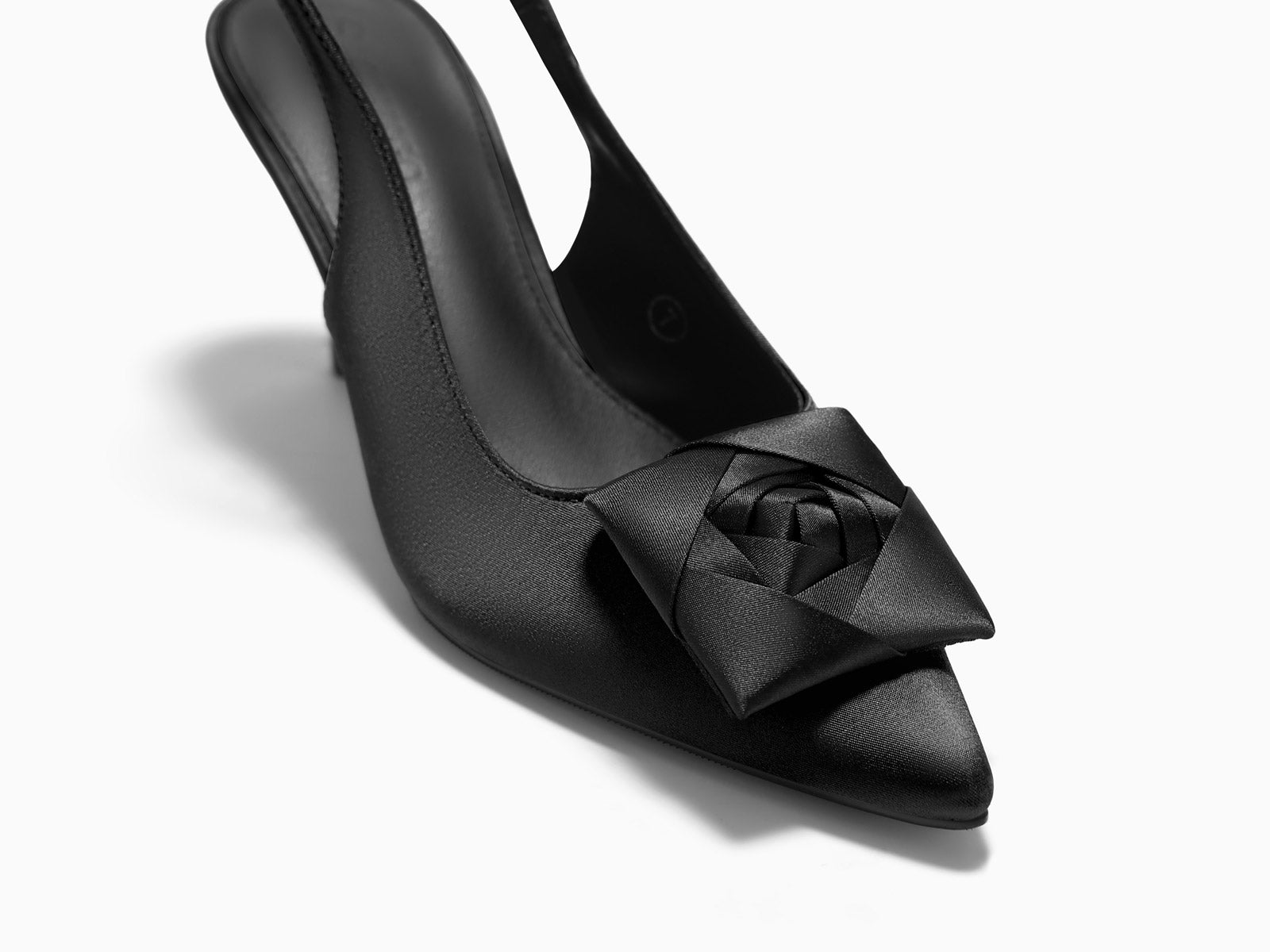 Coutgo Black Womens Slingback Dress Shoes