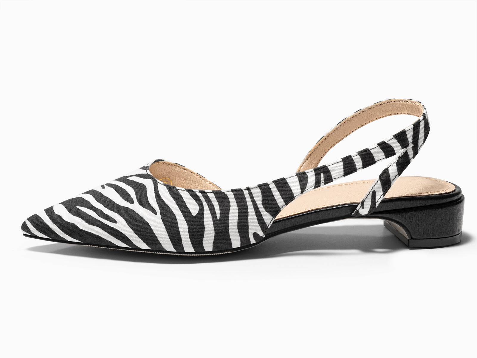 Coutgo Women  D'Orsay Black & White Heels Chunky Pumps