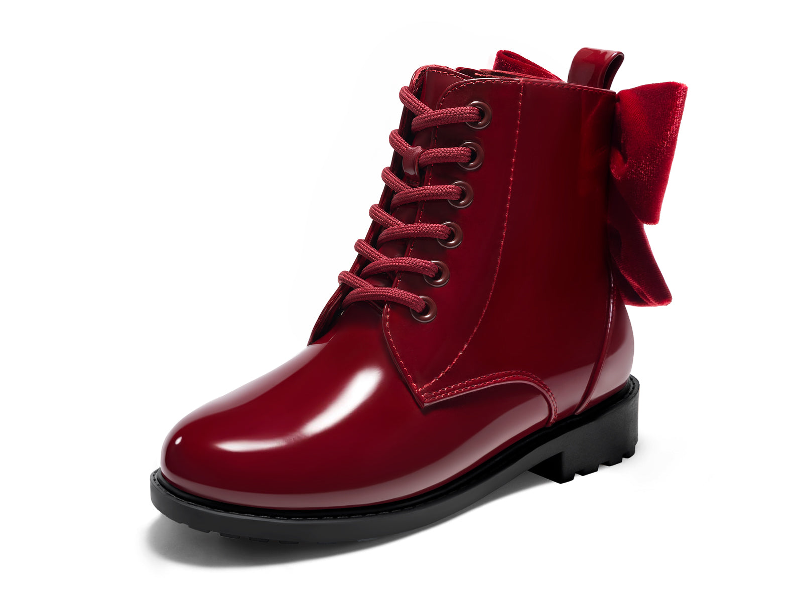 Coutgo Girls Burgundy Dress Booties