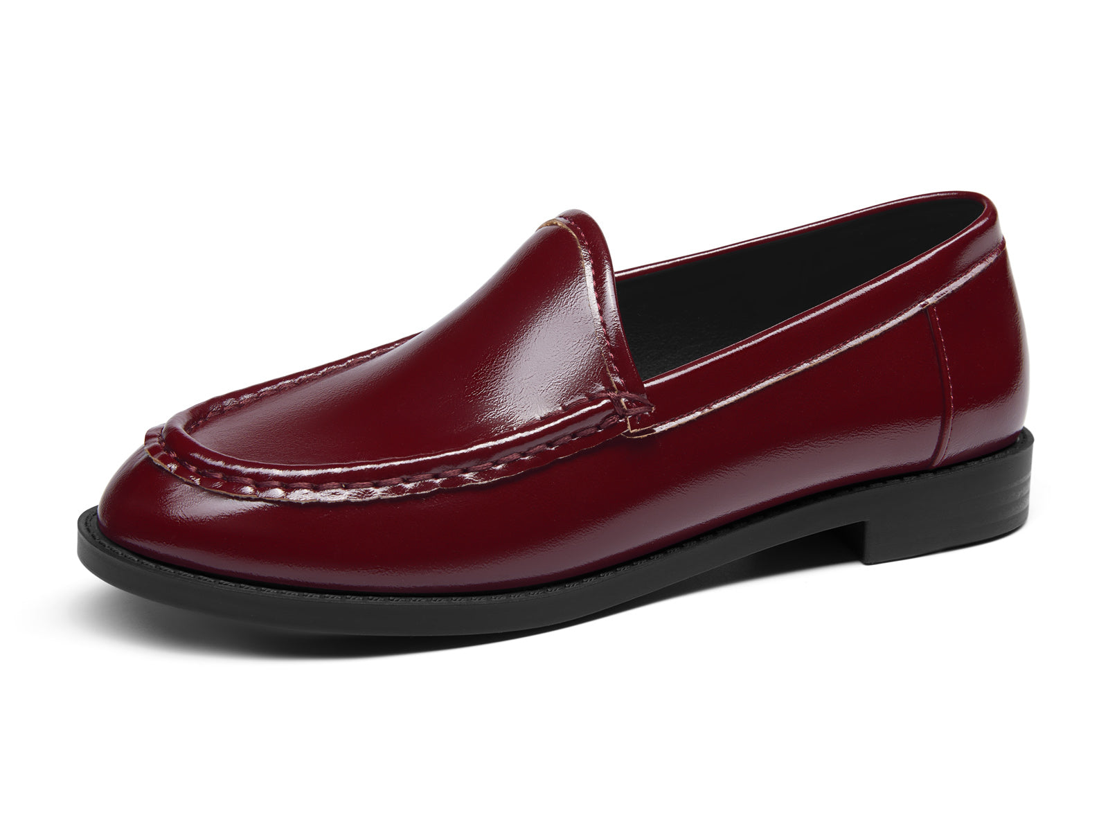 Coutgo Women Burgundy Slip On Loafers