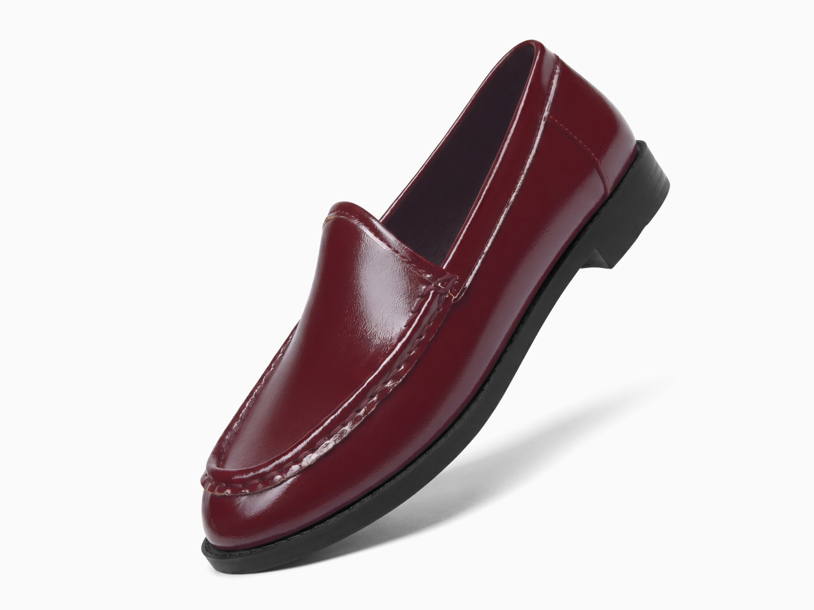 Coutgo Women Burgundy Slip On Loafers