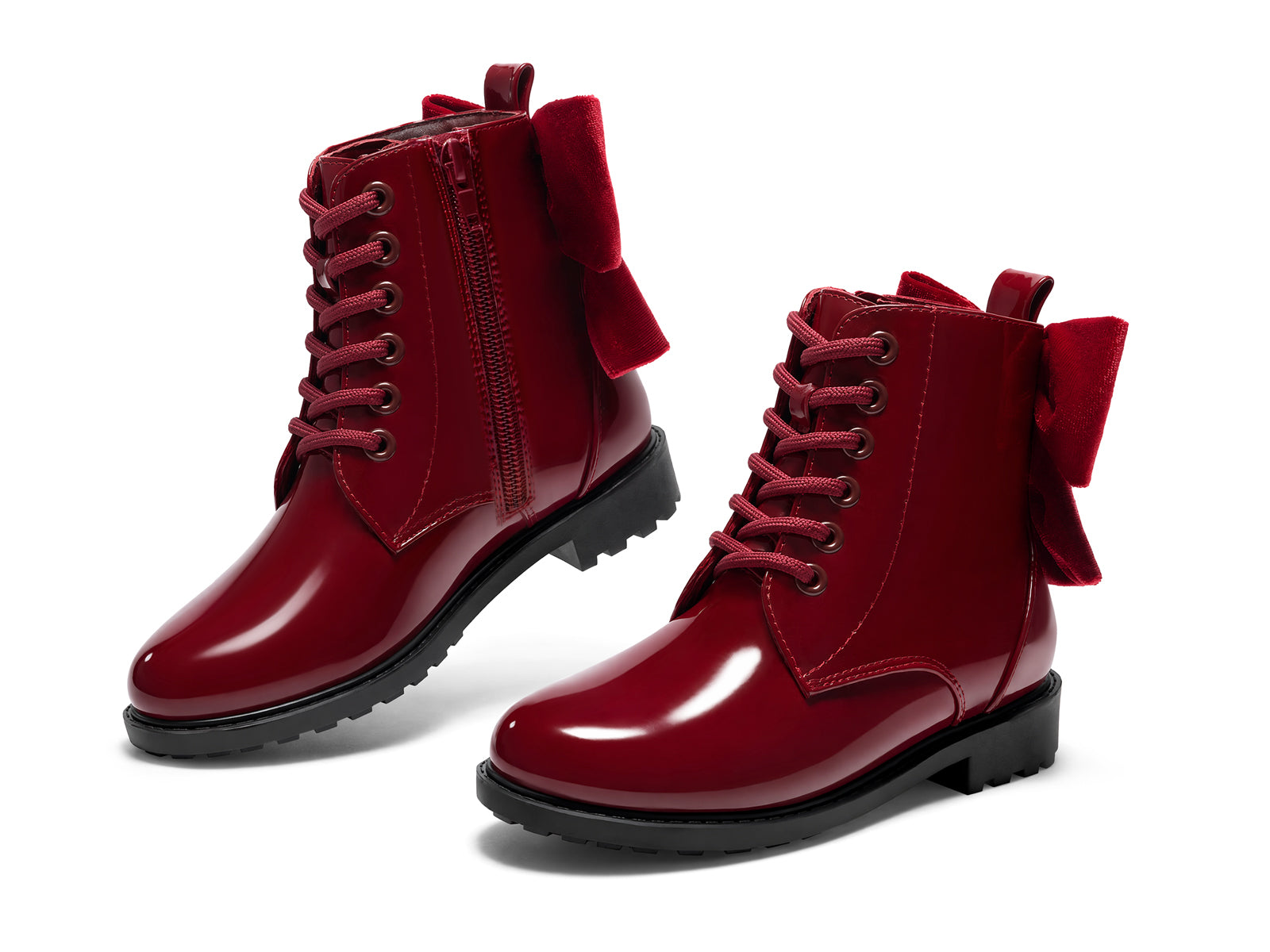Coutgo Girls Burgundy Dress Booties
