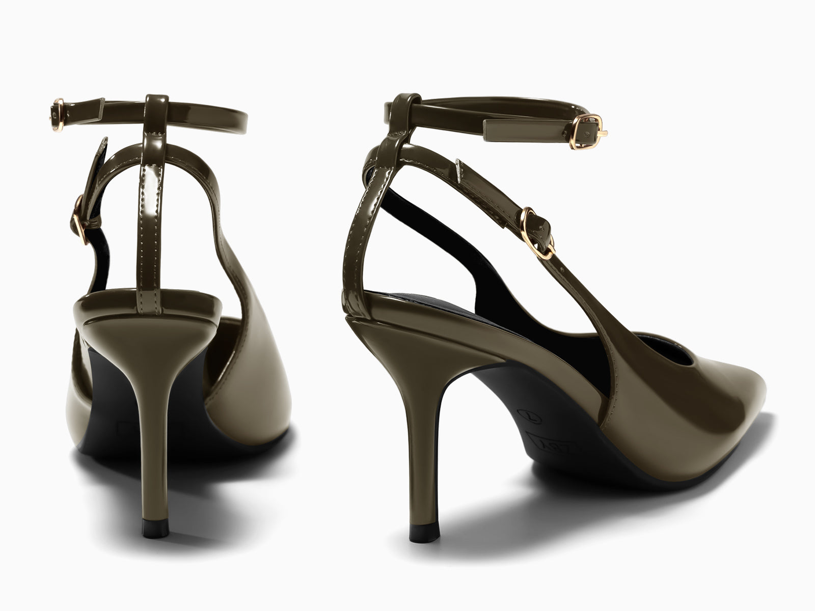 Coutgo Womens Army Green High Heels