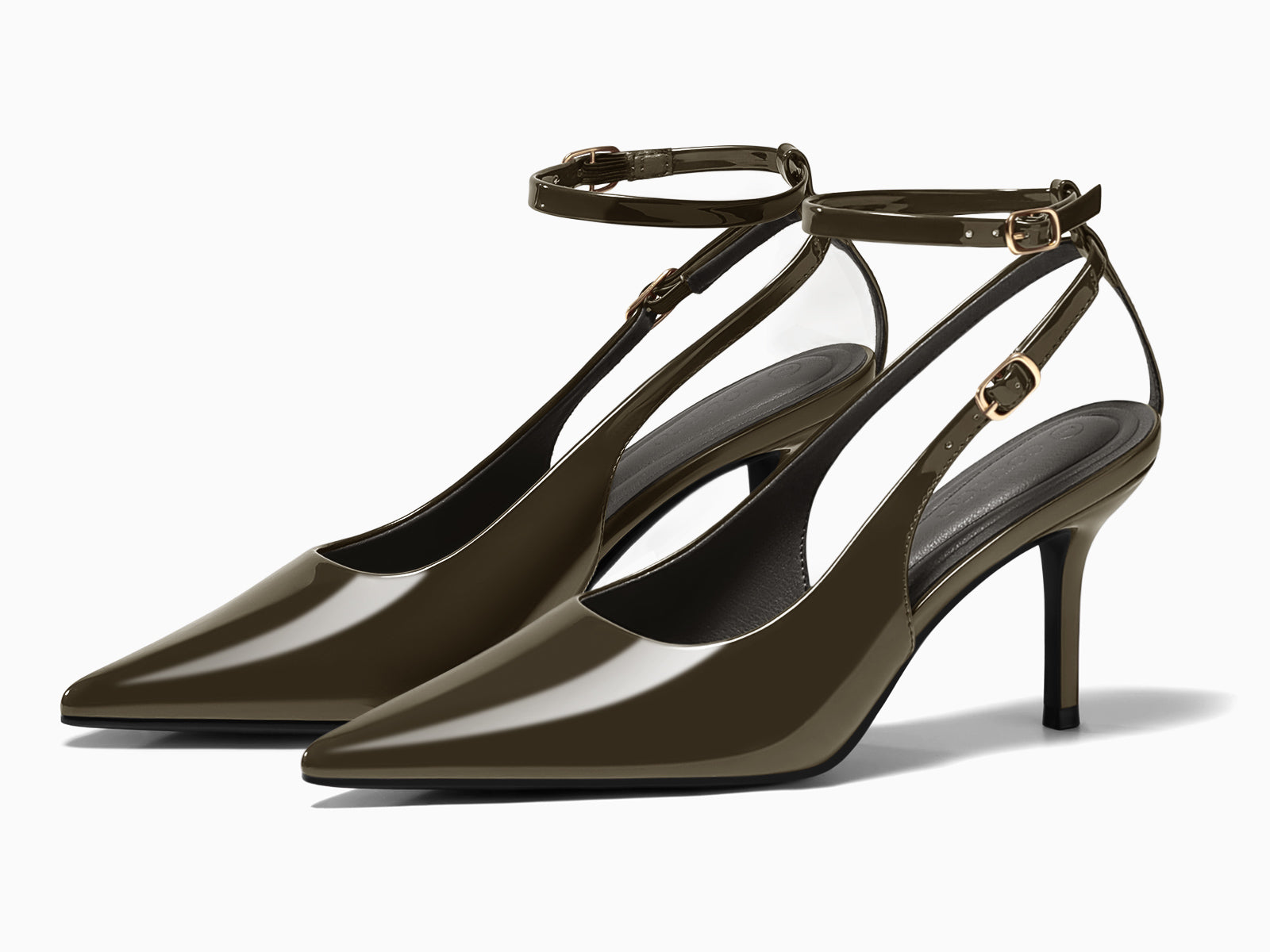 Coutgo Womens Army Green High Heels