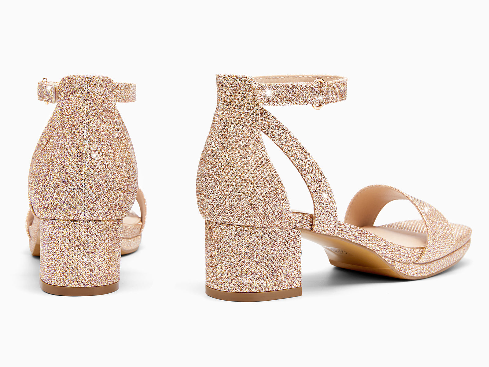 Coutgo Girls Dress Gold Platform Chunky Sandals