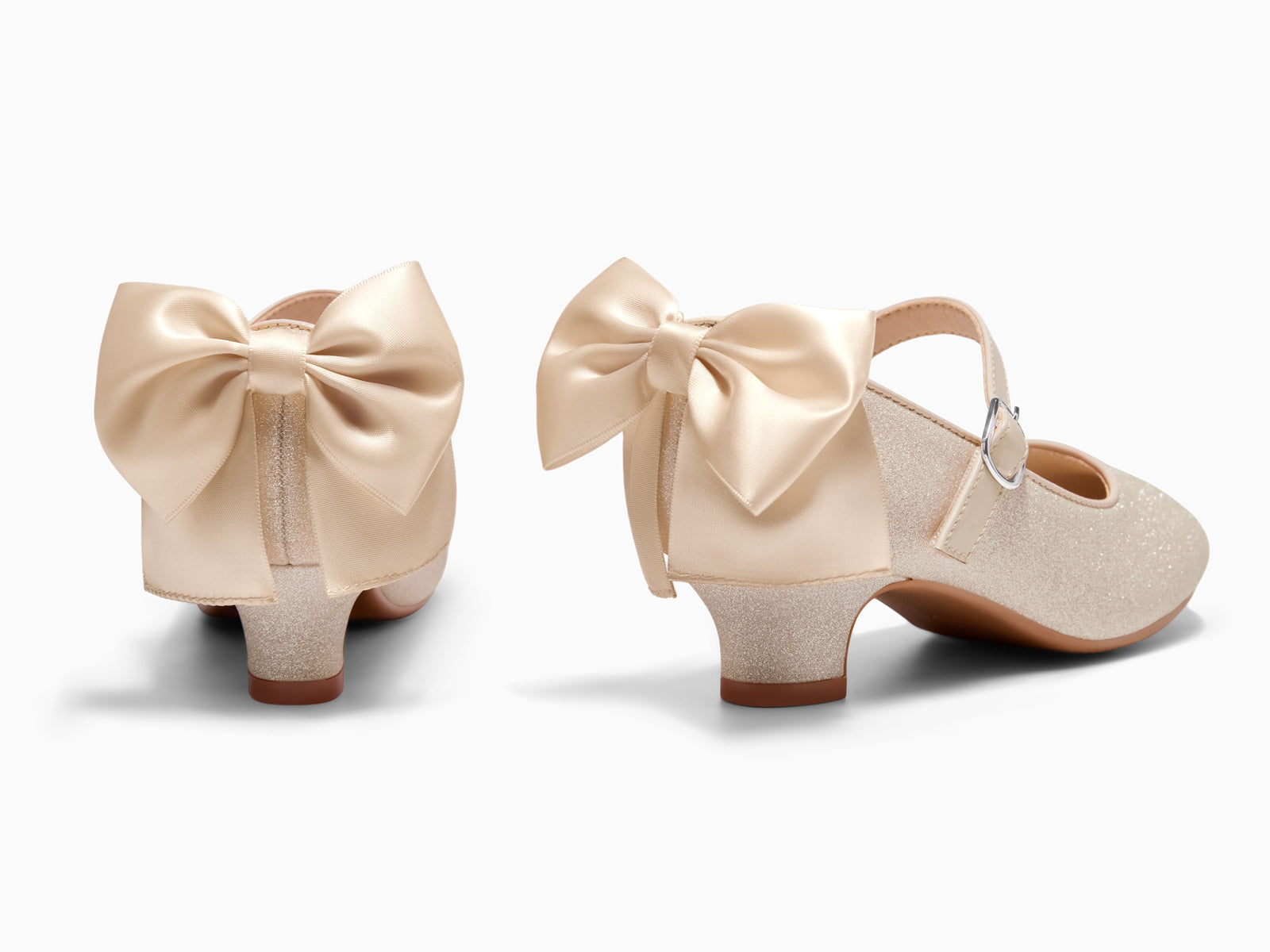 Coutgo Girls Gold Dress Shoes Mary Jane