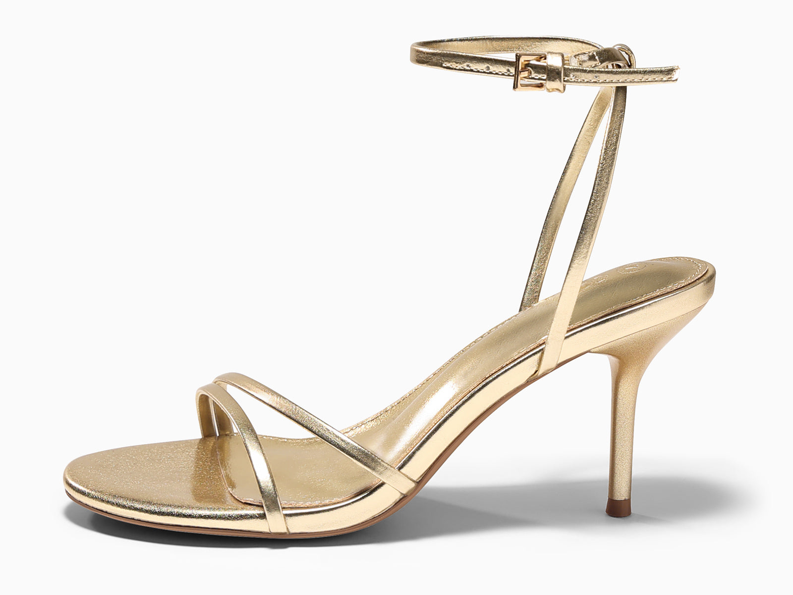 Coutgo Womens Gold Strappy High Heels