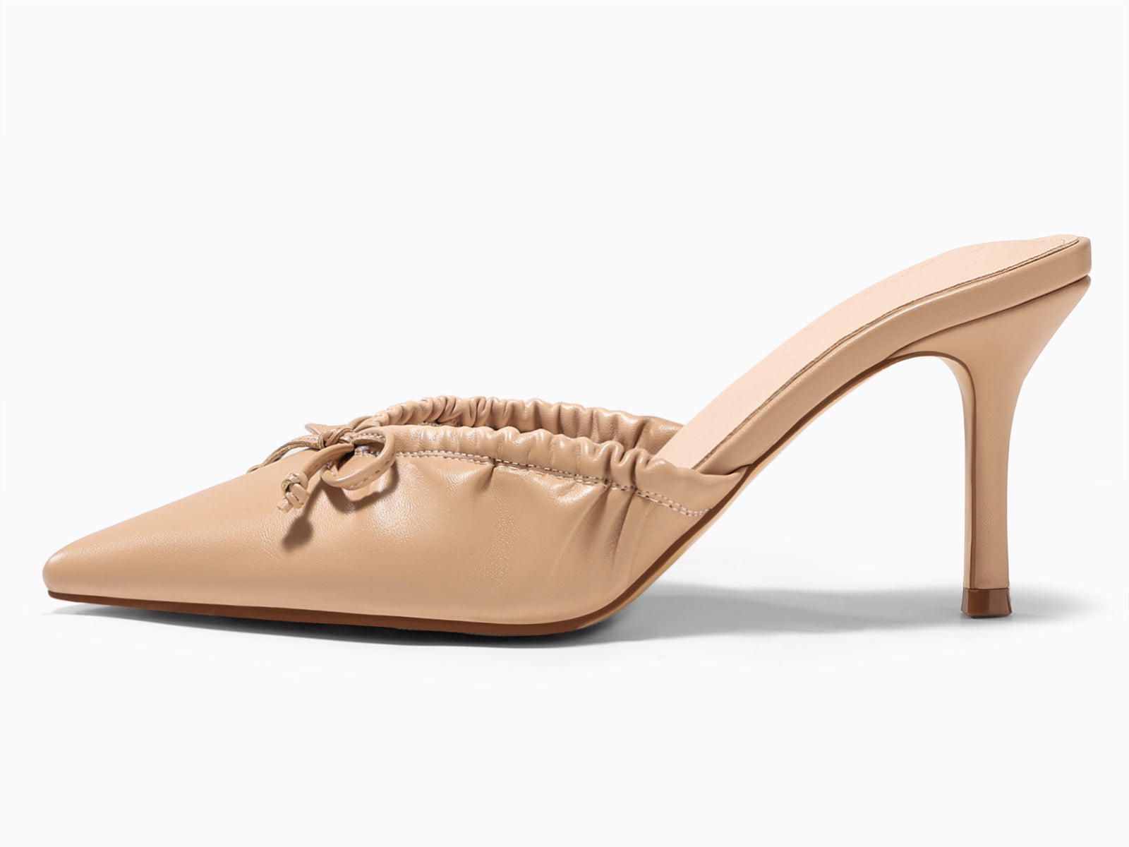 Coutgo Womens PU Khaki High Heels Pumps
