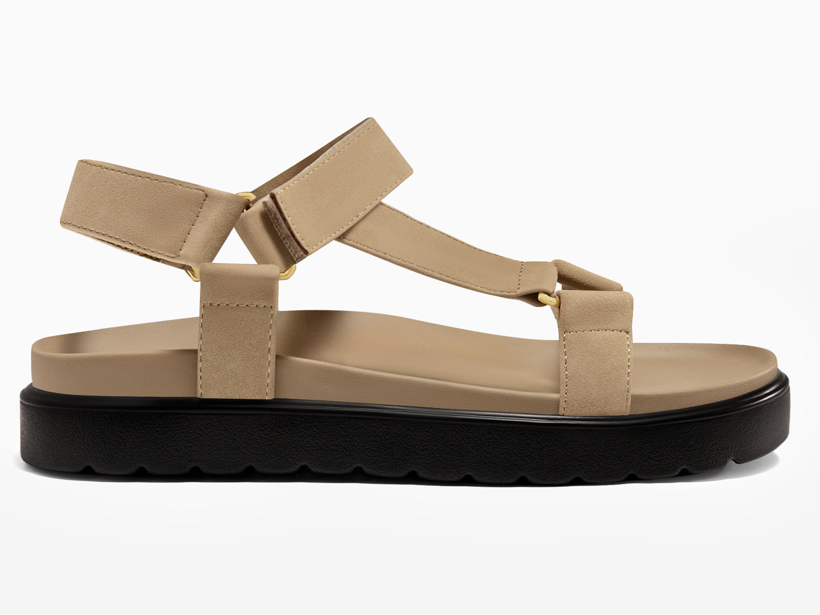 Coutgo Women Khaki wedge Platform Sandals