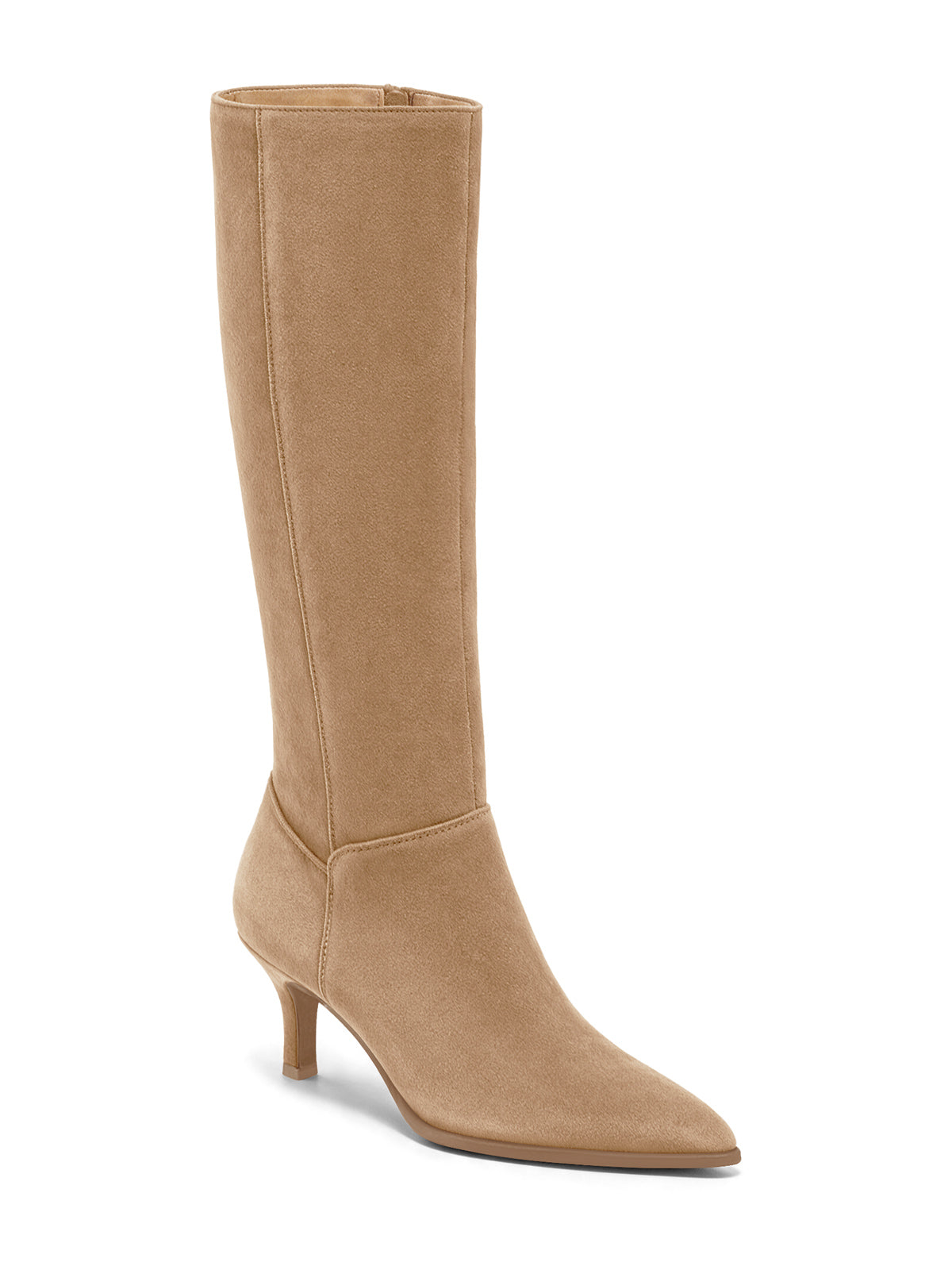 Coutgo Women Khaki Pointed Knee Boots