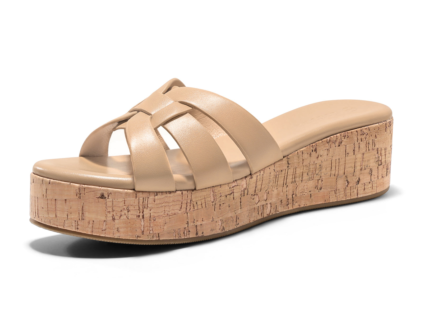 Coutgo Women's Khaki Platform Wedge Sandals