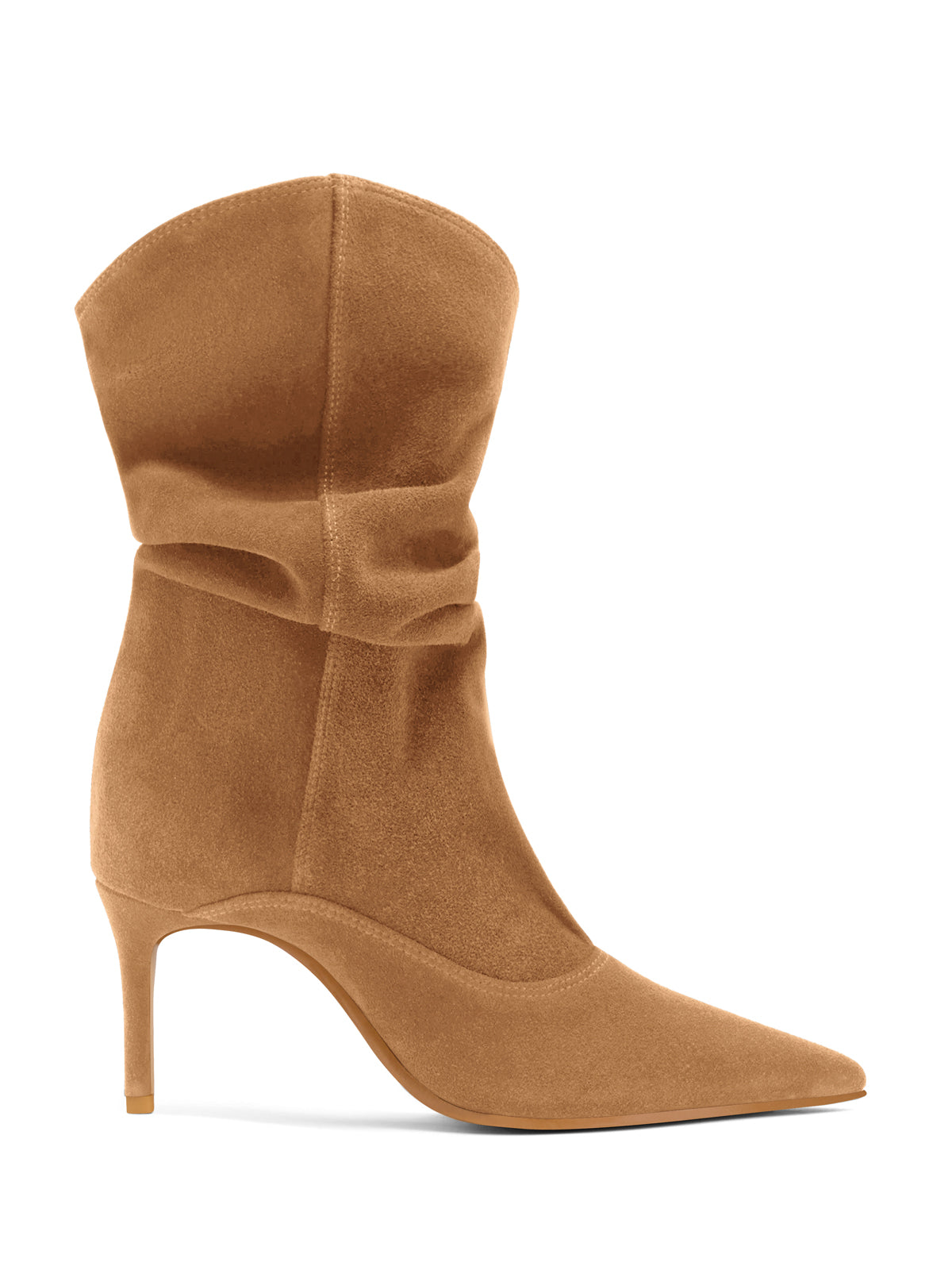Coutgo Womens Brown Mid Calf Booties