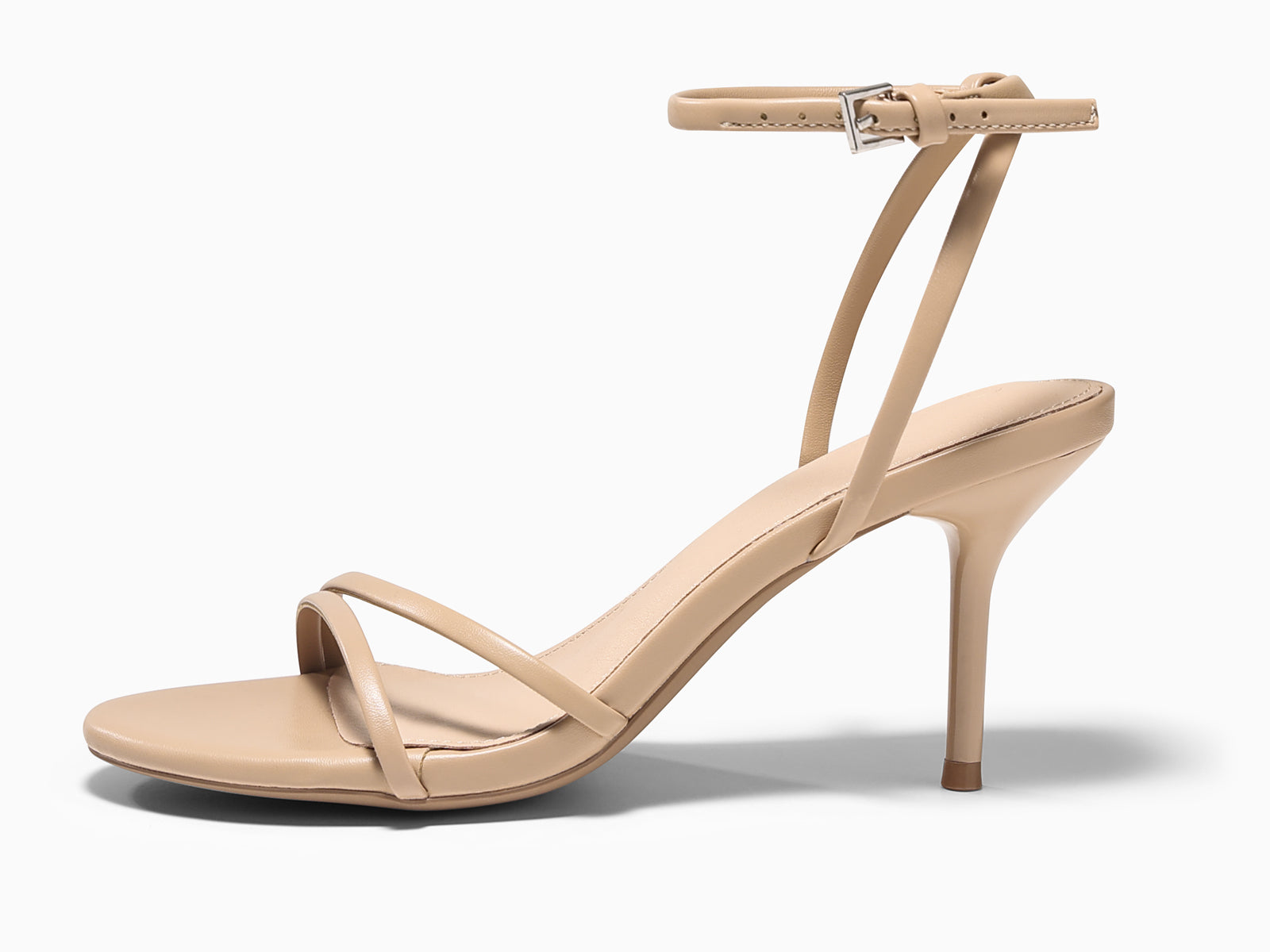 Coutgo Womens Khaki Strappy High Heels