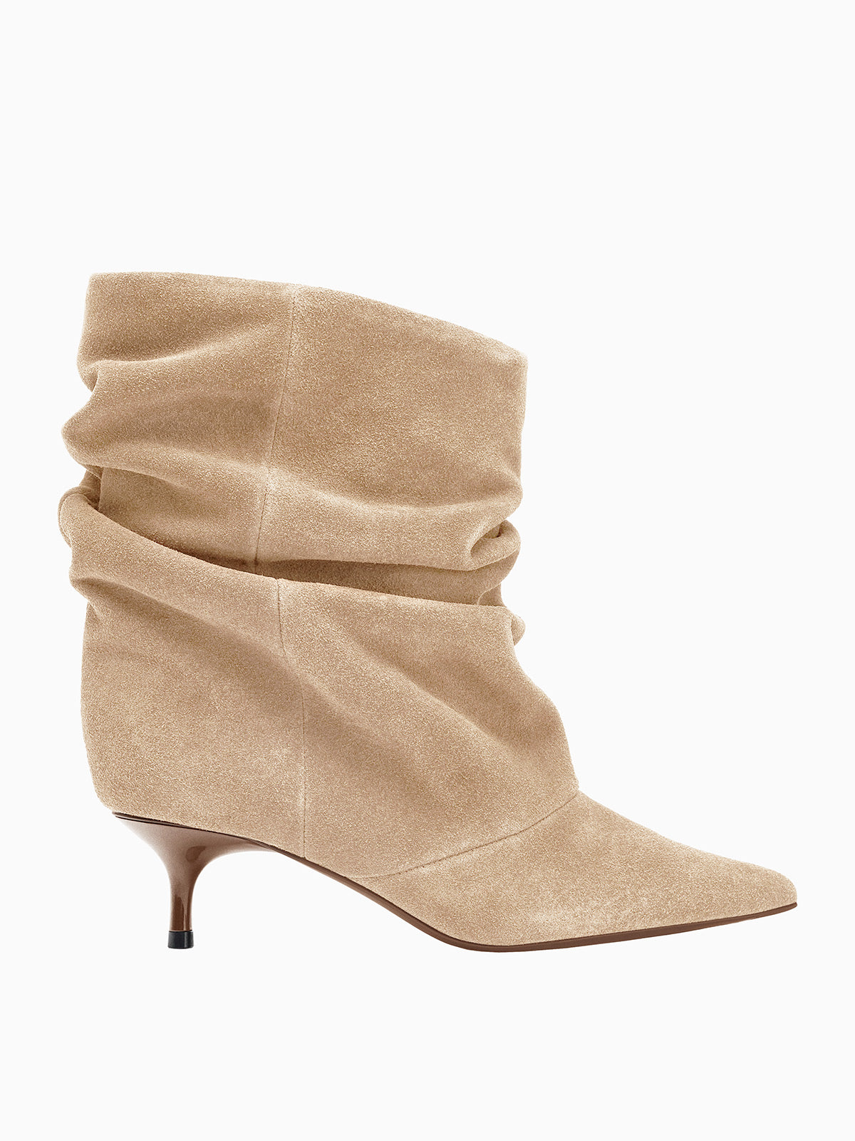 Coutgo Womens Khaki Pointed Ankle Boots