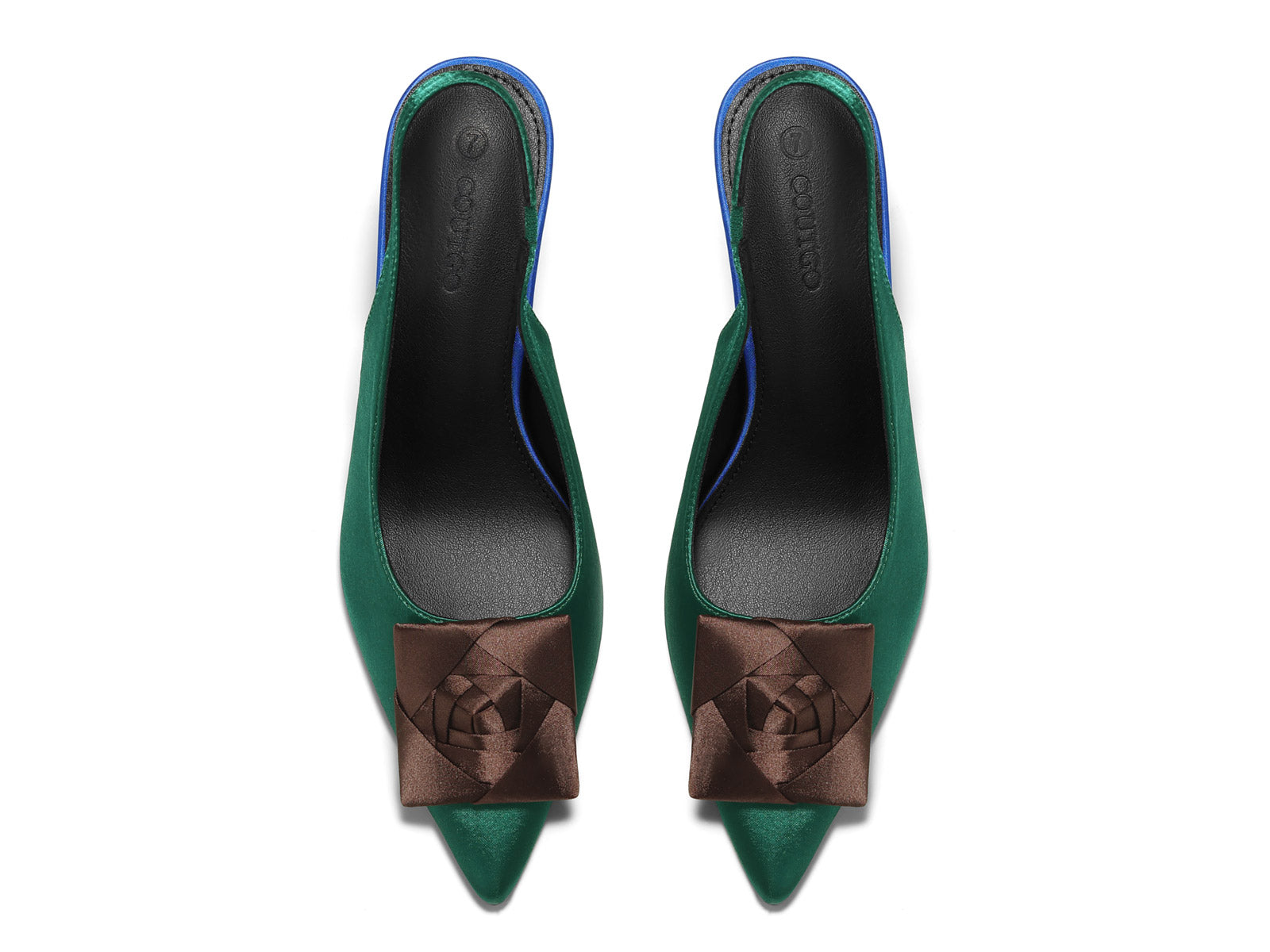 Coutgo Green Womens Slingback Dress Shoes