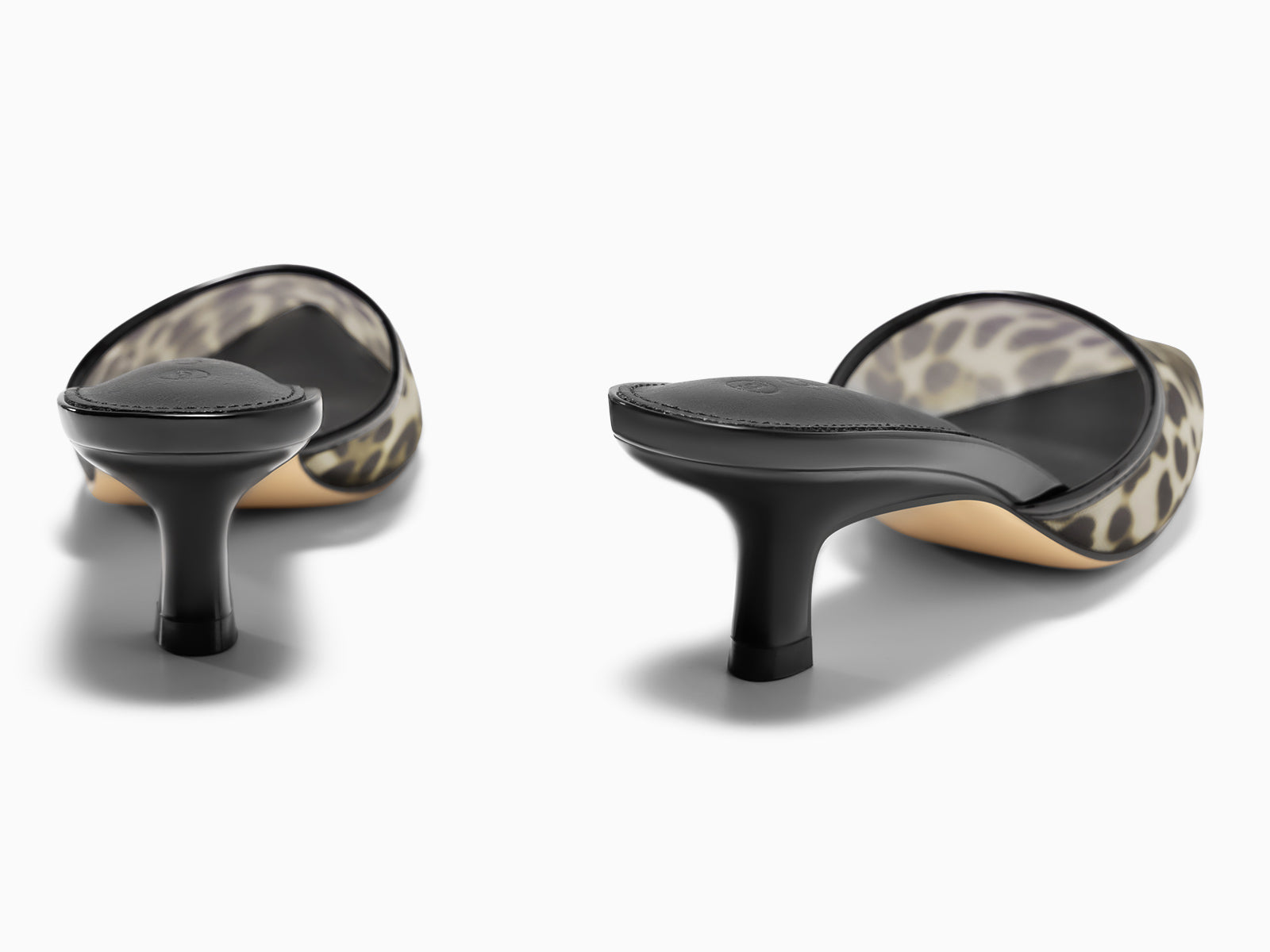 Coutgo Womens Leopard Kitten Heels