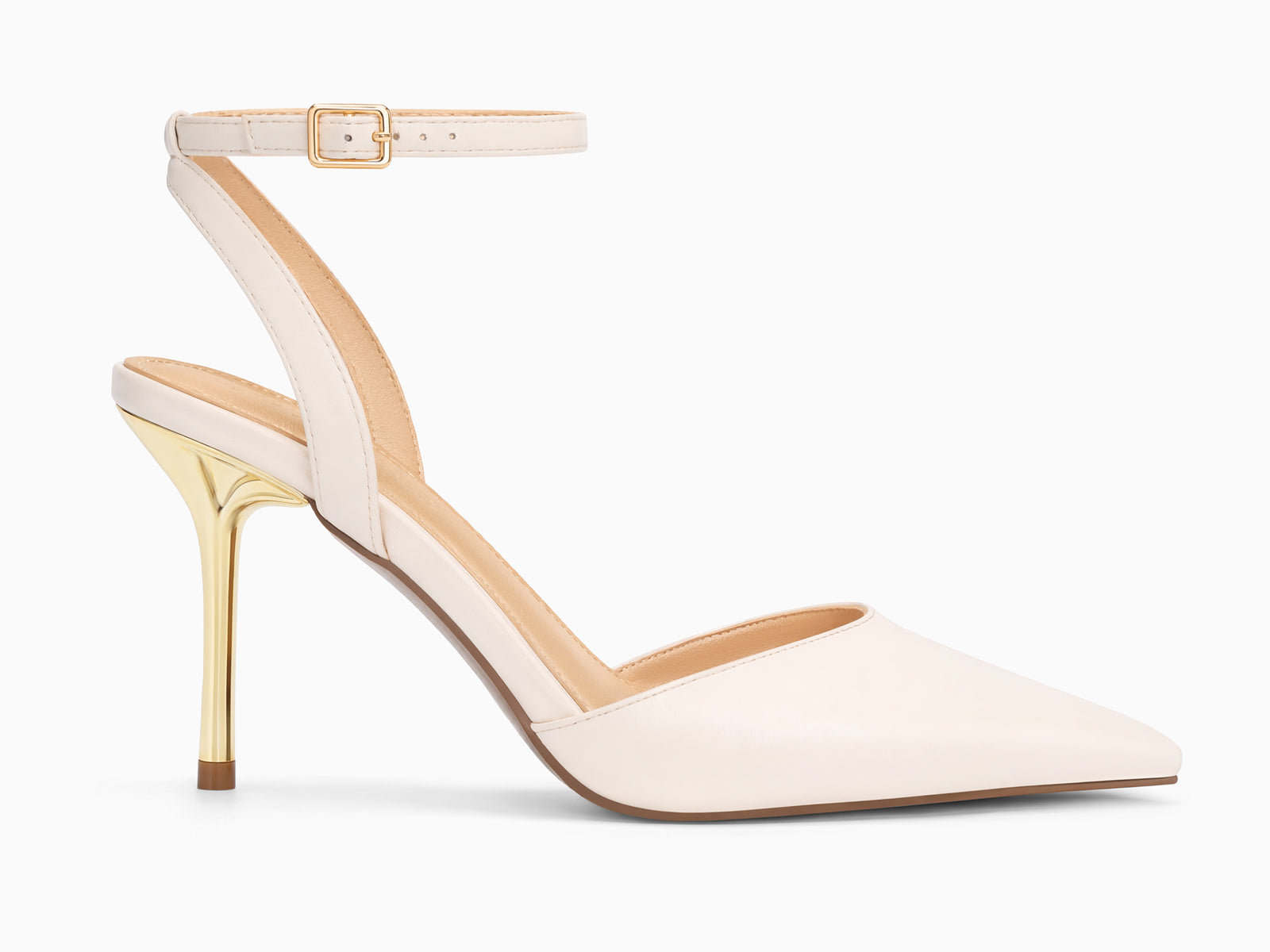 Coutgo Womens Creamy White Party Dress Shoes