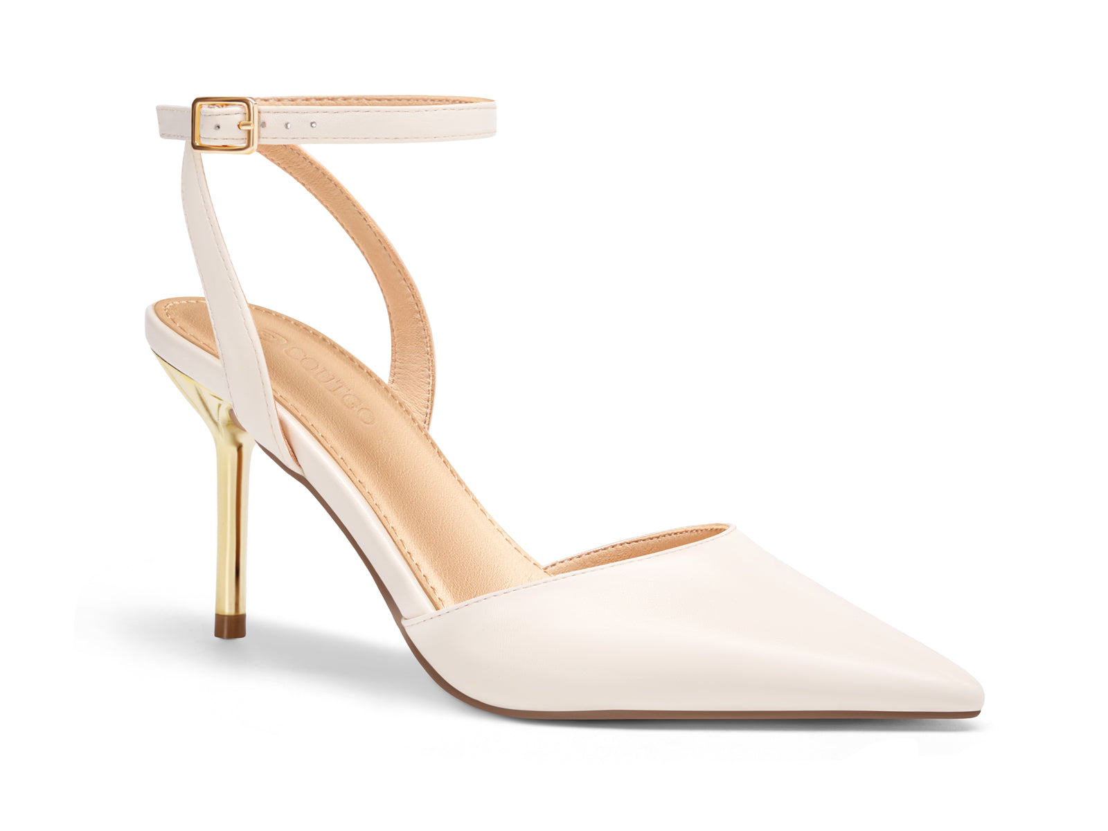 Coutgo Womens Creamy White Party Dress Shoes