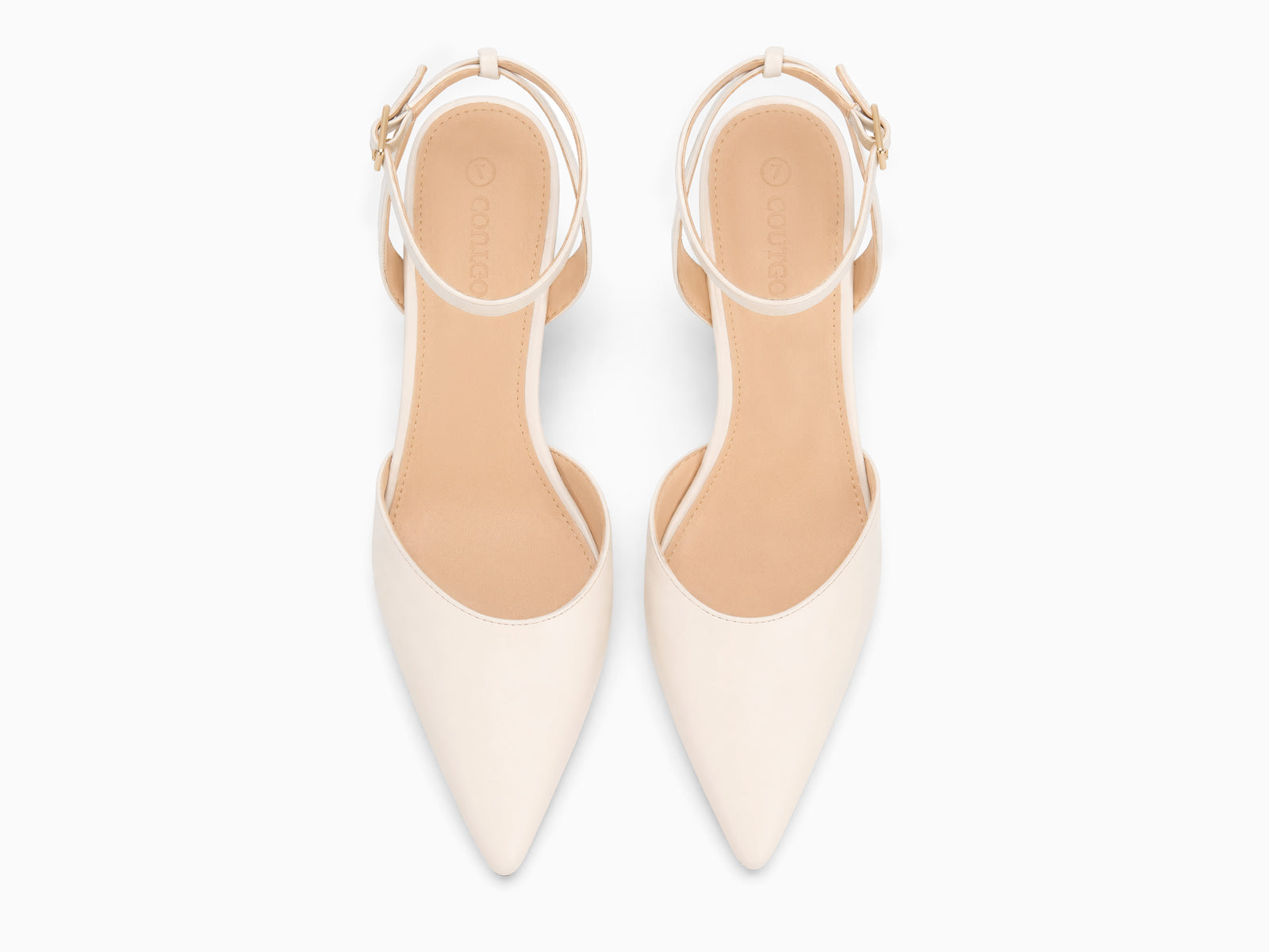 Coutgo Womens Creamy White Party Dress Shoes