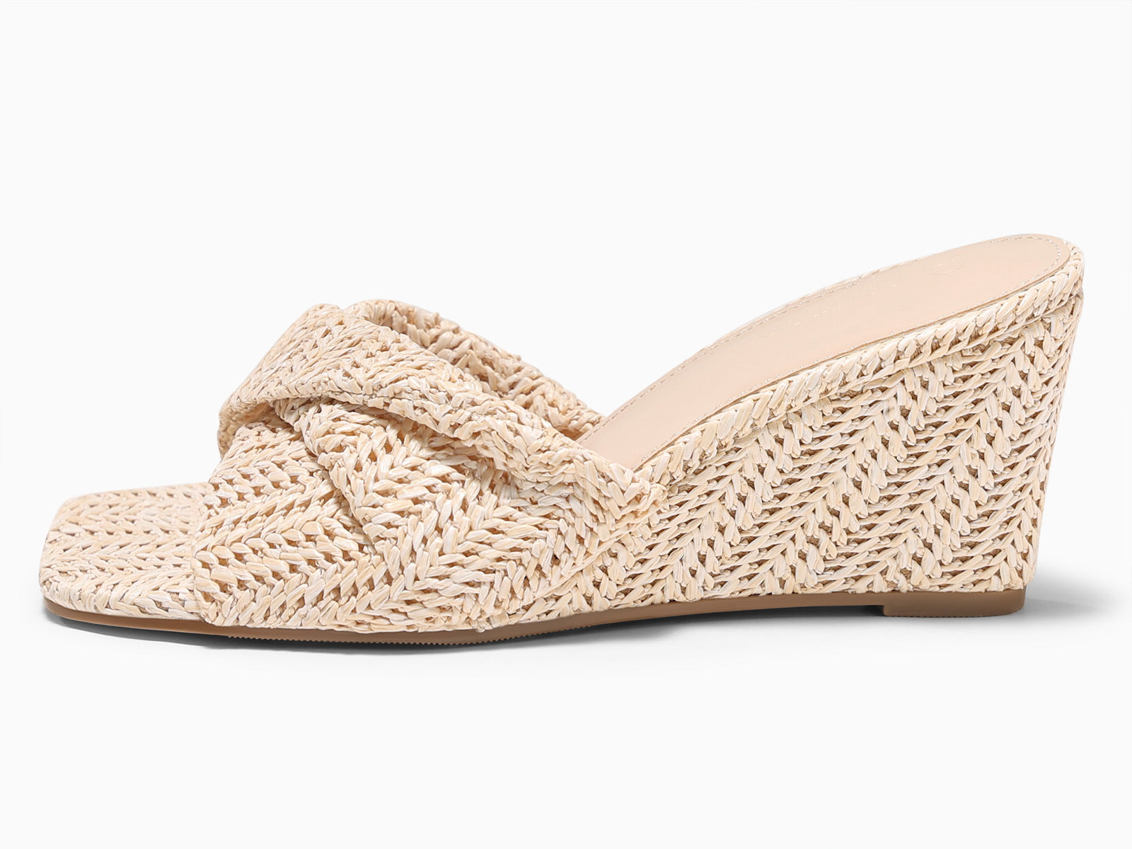 Coutgo Womens Beige Wedge Sandals