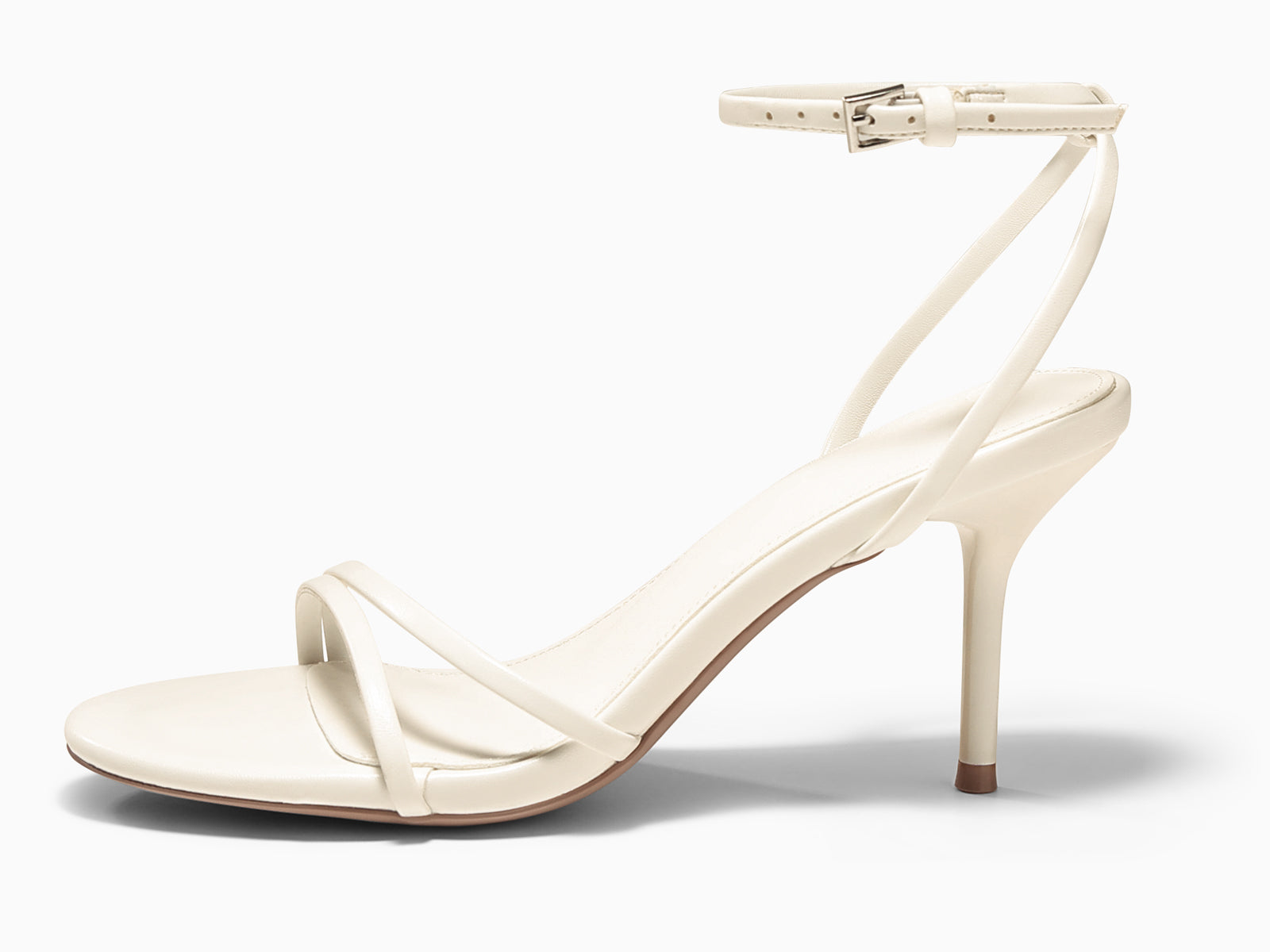 Coutgo Womens Beige Strappy High Heels