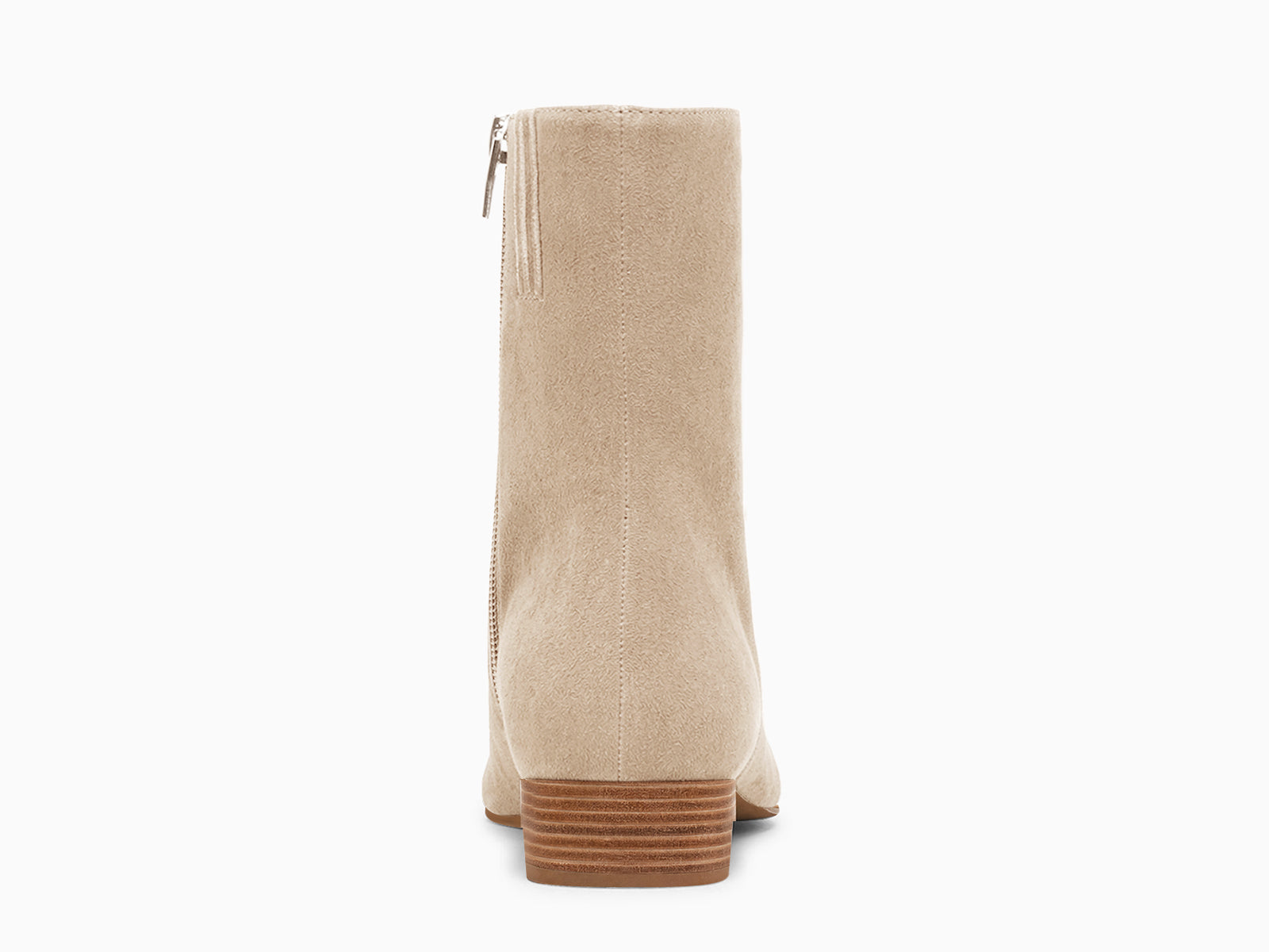 Coutgo Suede Beige Chunky Heel Ankle Boots