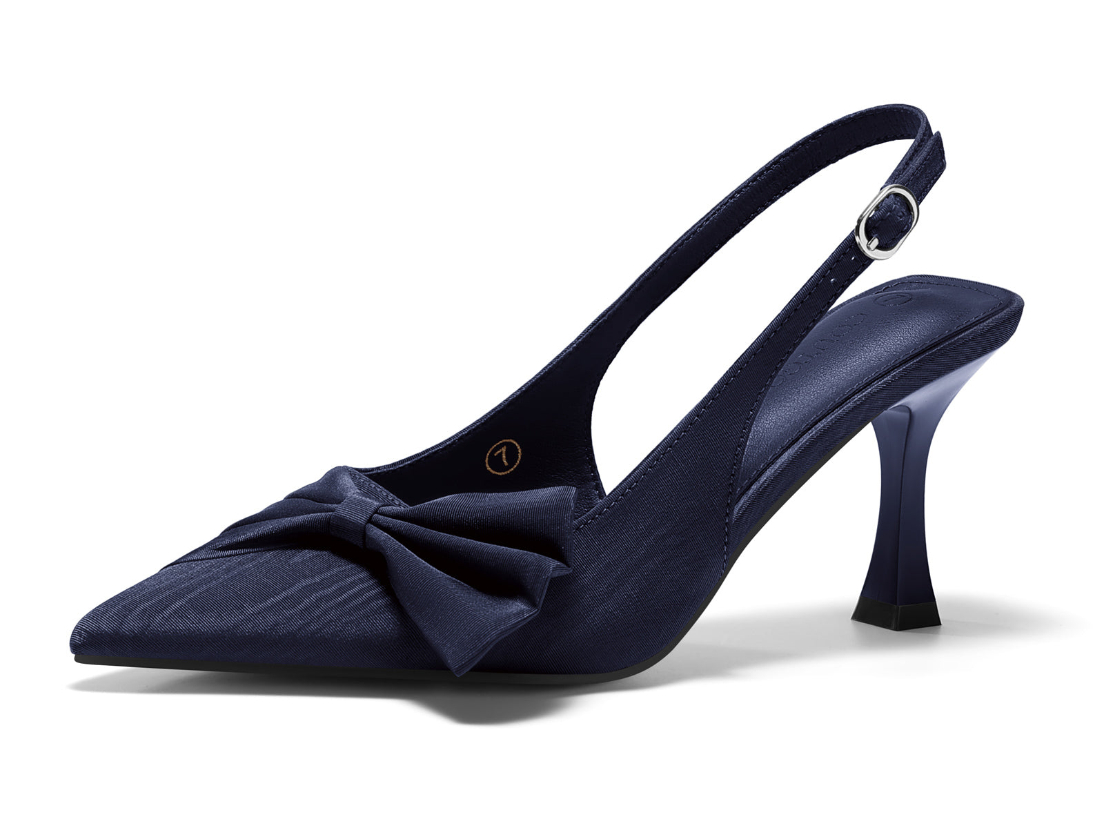 Coutgo Womens Navy Slingback High Heel
