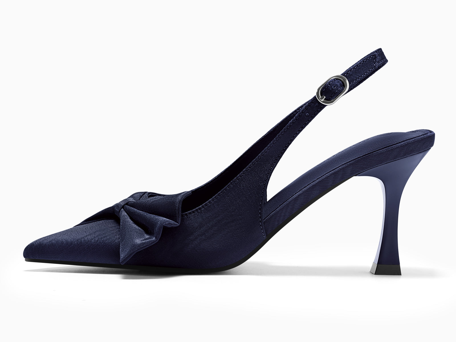 Coutgo Womens Navy Slingback High Heel