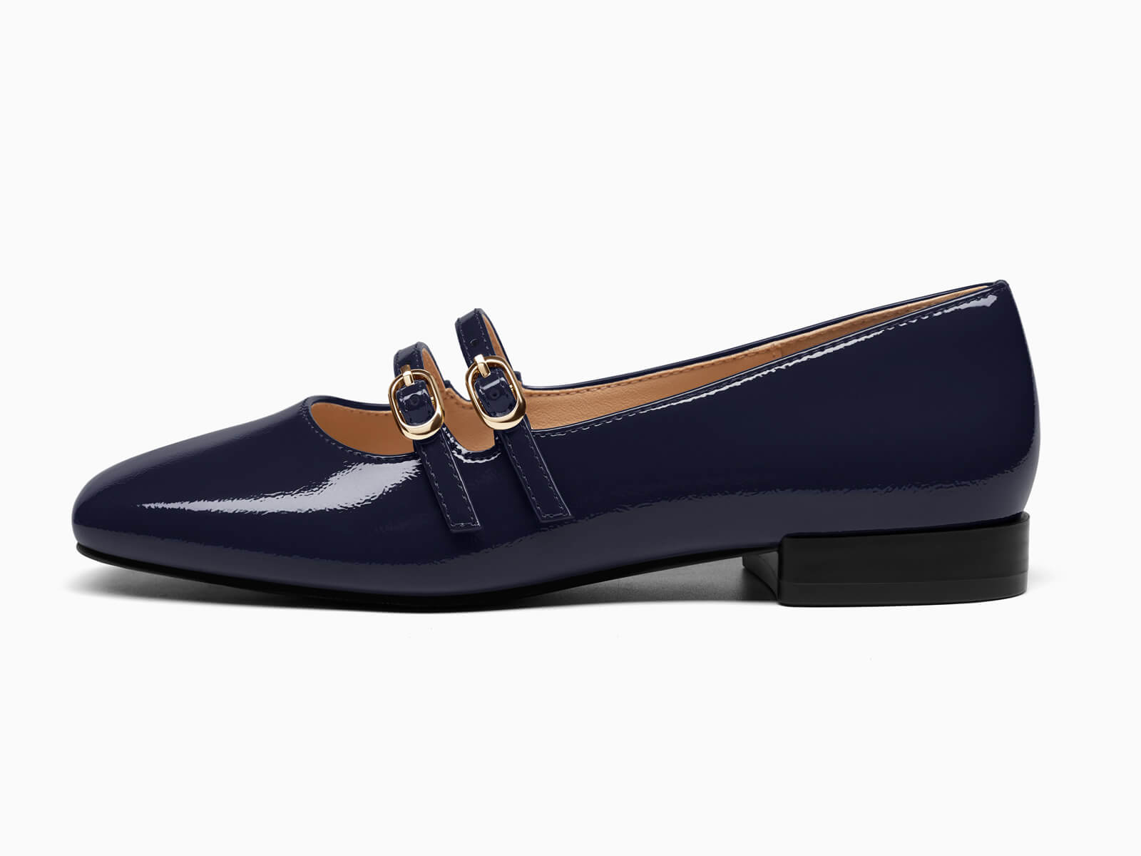 Coutgo Women's Navy Mary Jane Flats