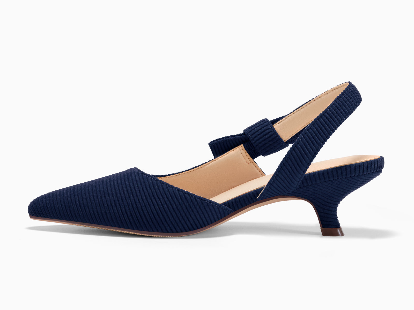 Coutgo Navy Blue Womens Slingback Dress Shoes
