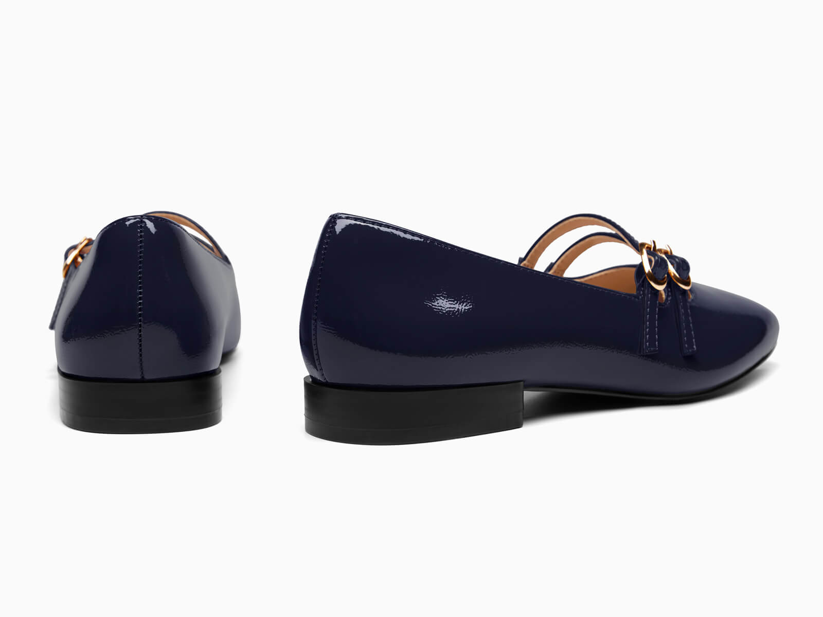 Coutgo Women's Navy Mary Jane Flats