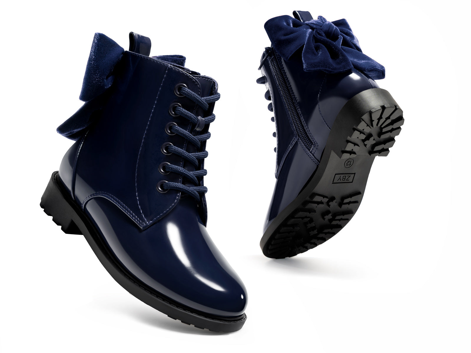 Coutgo Girls Navy Dress Booties
