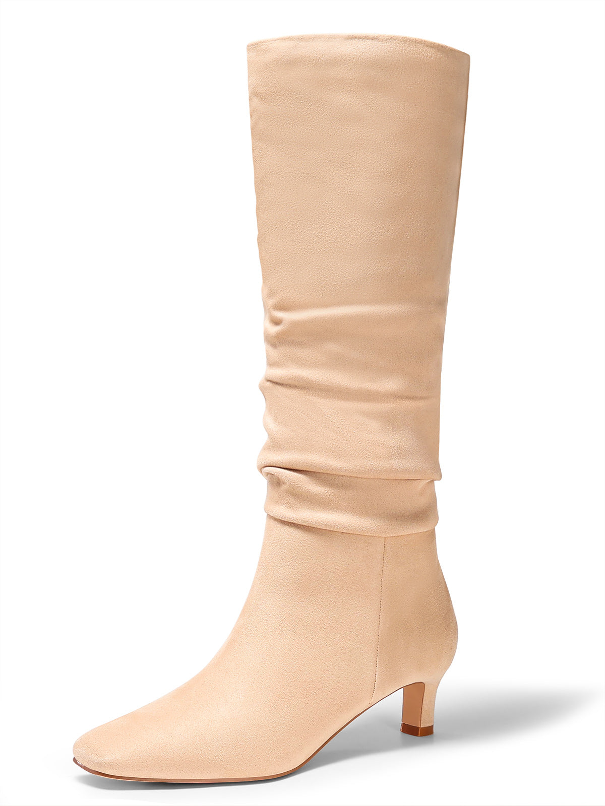 Coutgo Womens Nude Slouchy Tall Boots