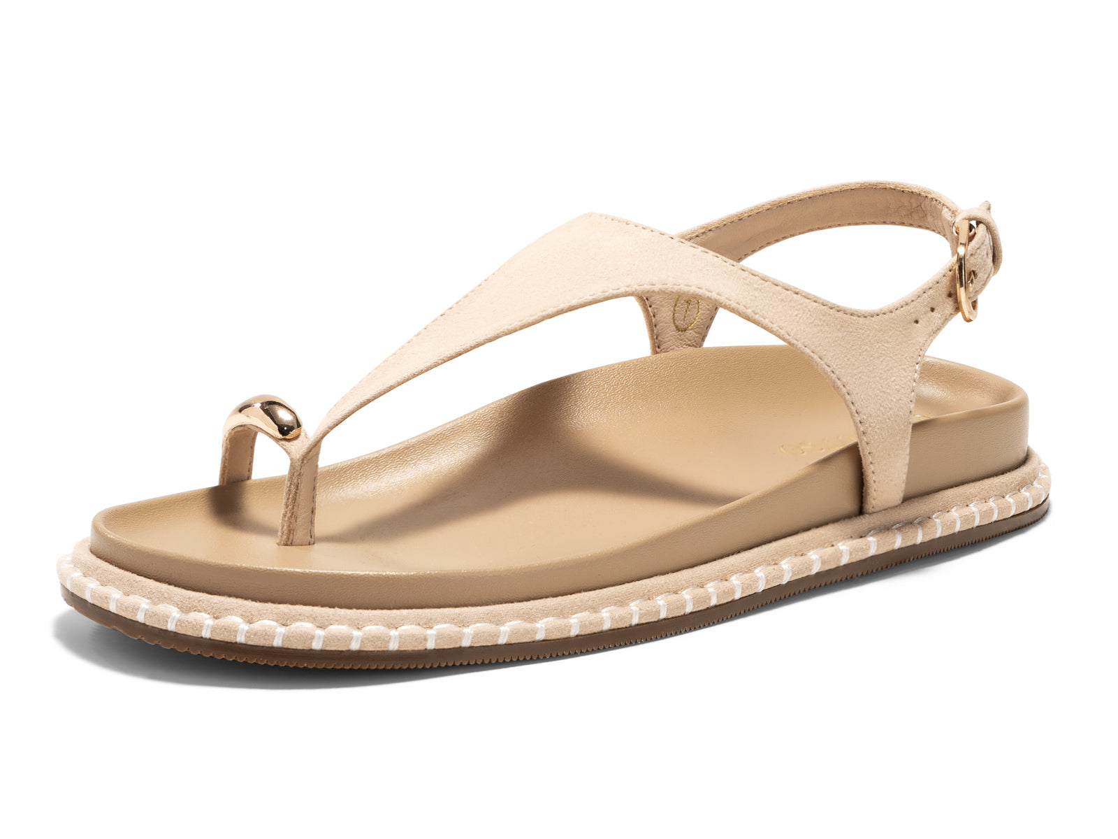 Coutgo Womens Nude Flat Sandals