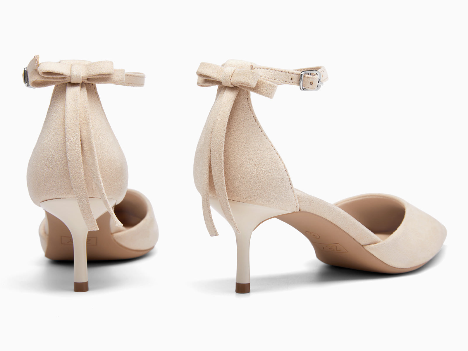 Coutgo Womens Nude Kitten Low Heels