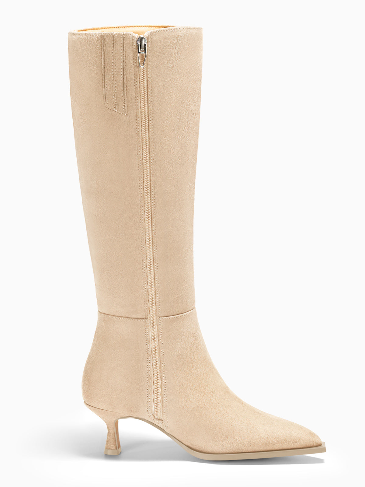 Coutgo Womens Nude Knee High Boots